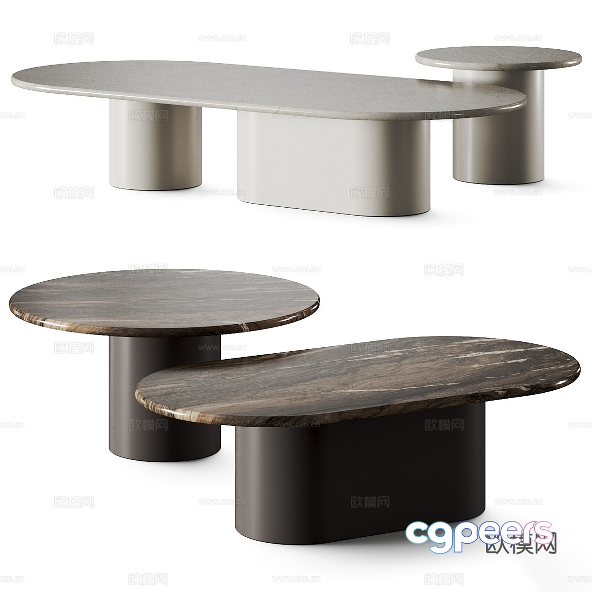 Modern Italian light luxury Ditre Italia Arcade coffee table 3D model Modern Italian light luxury Ditre Italia Arcade coffee table 3D model