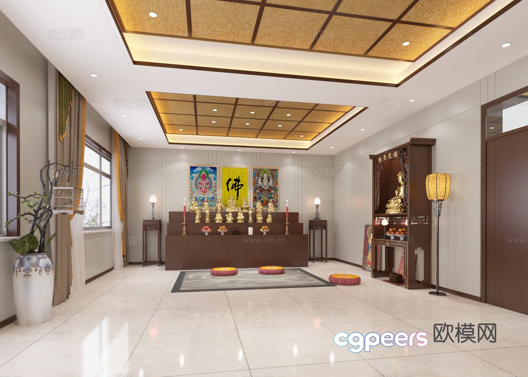 Buddhist temple 3d model Buddhist temple 3d model