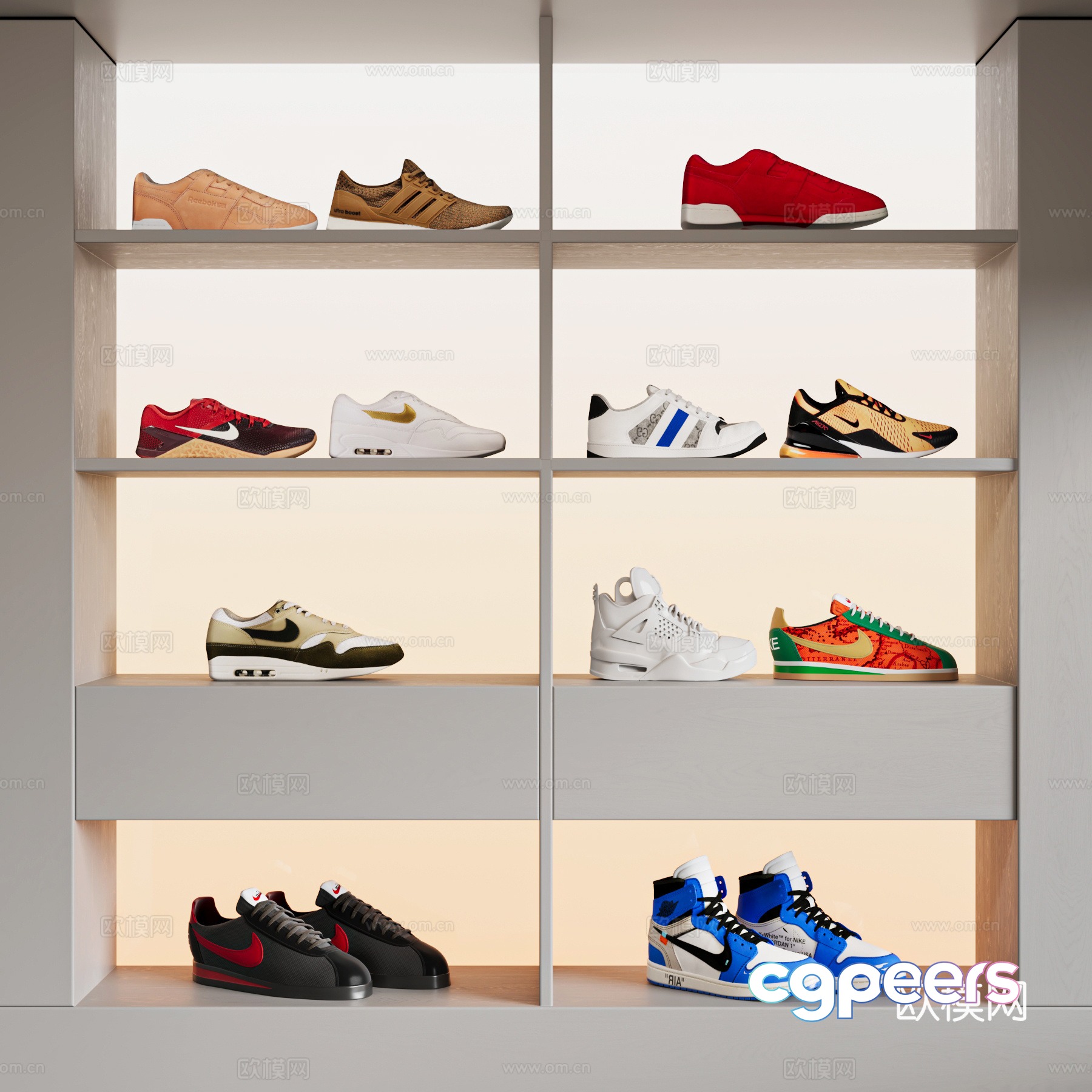 Modern sneakers 3d model Modern sneakers 3d model