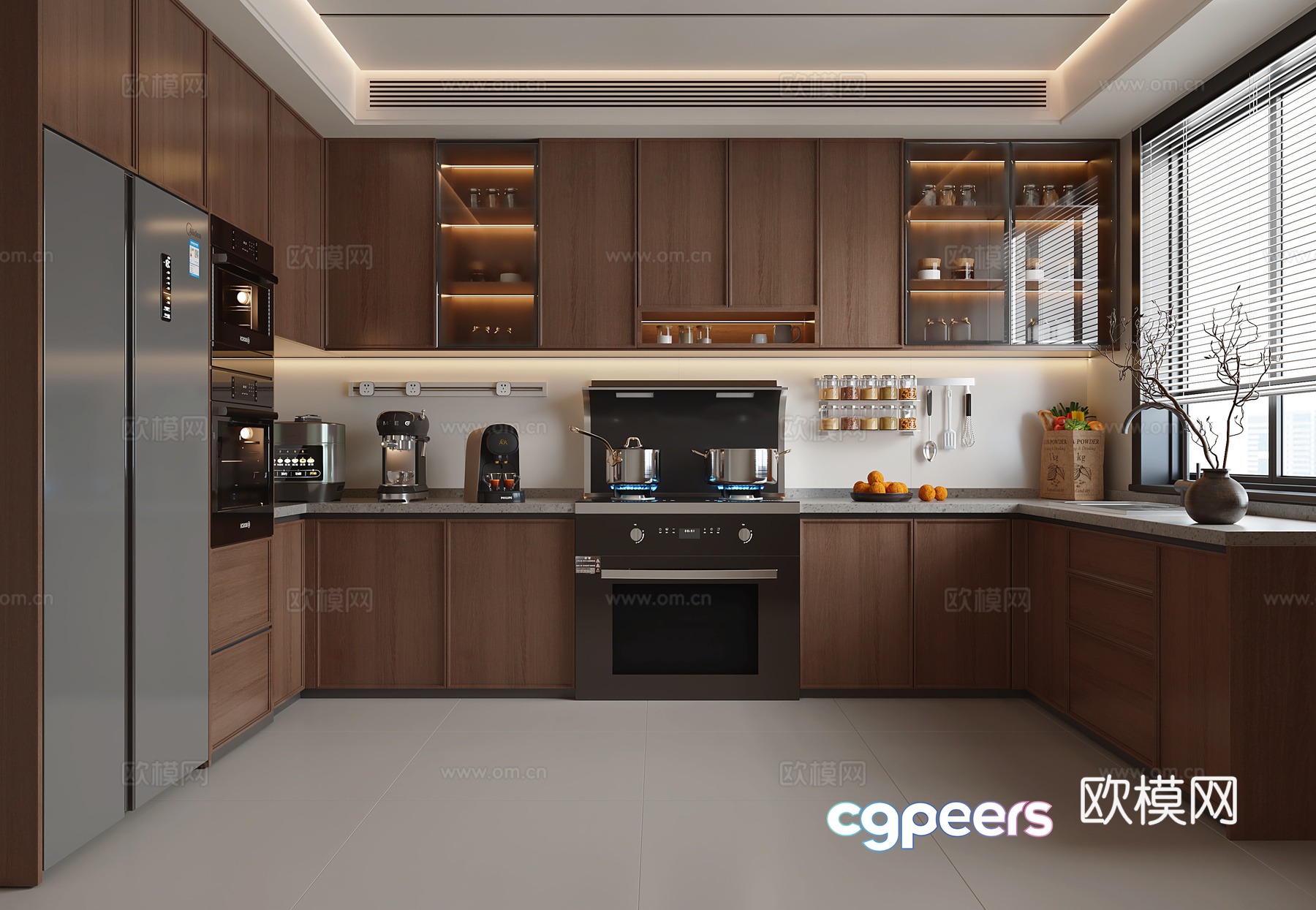 Wasabi Middle Style Kitchen 3D Model Wasabi Middle Style Kitchen 3D Model