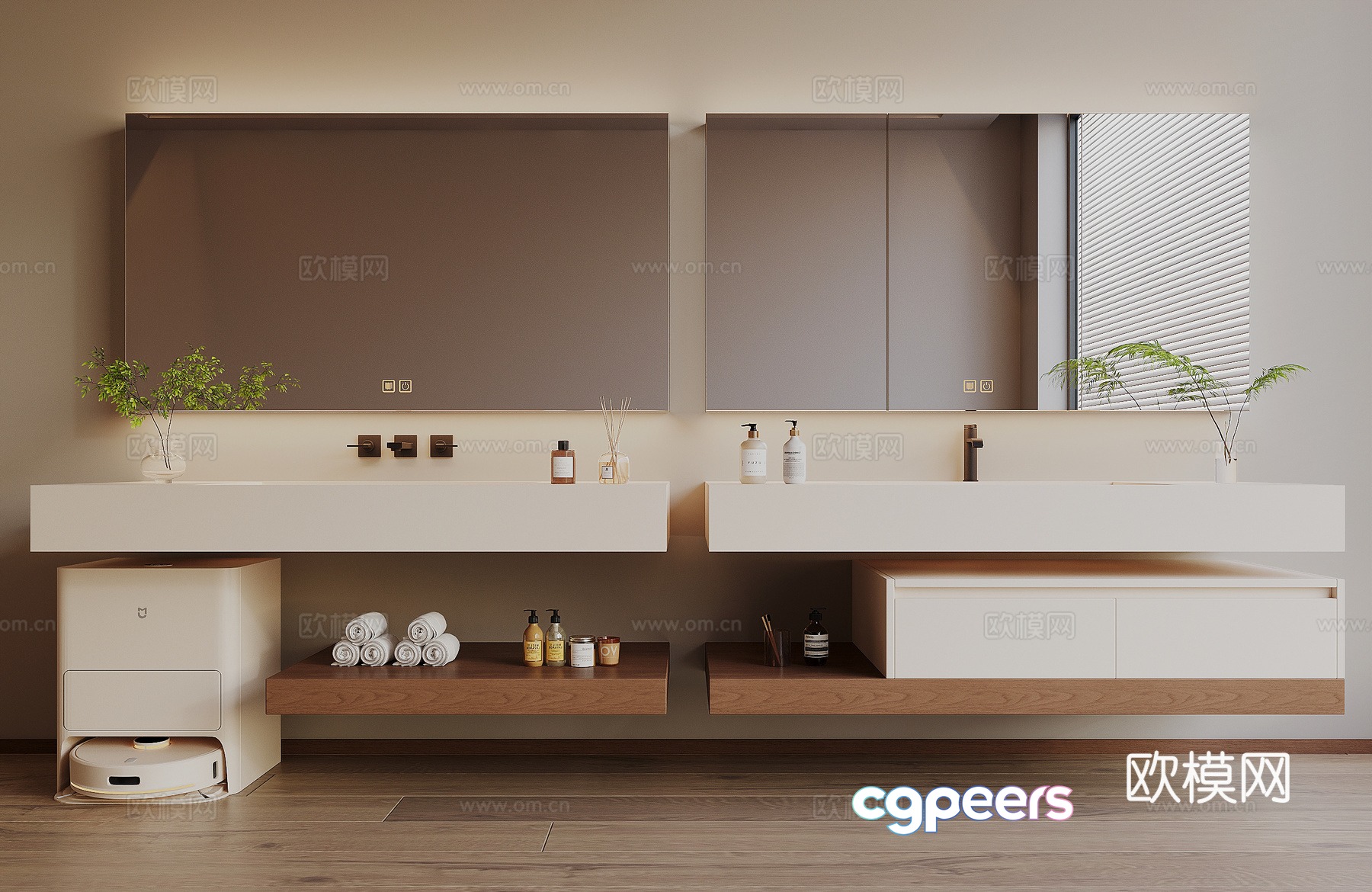 Modern bathroom cabinet 3d model Modern bathroom cabinet 3d model