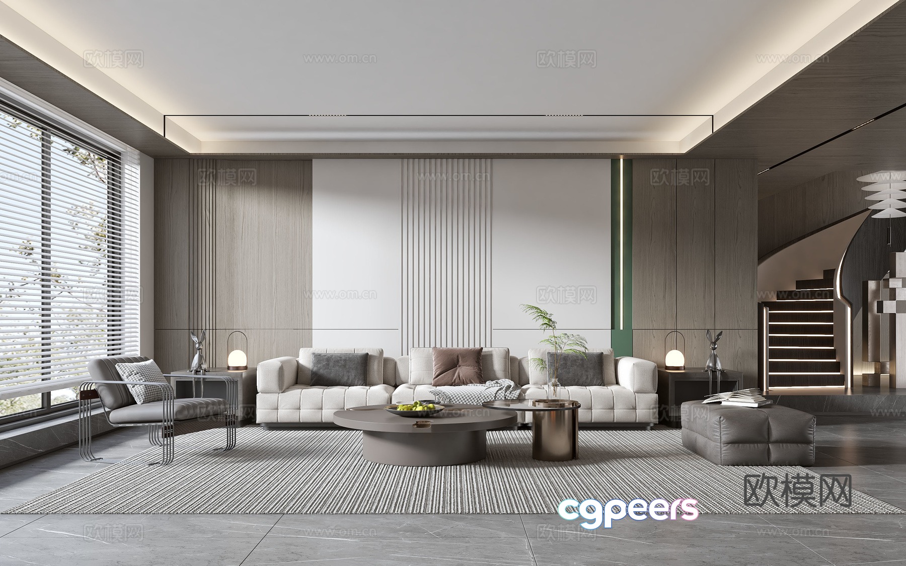 Modern living room Modern sofa coffee table combination Modern background wall 3d model Modern living room Modern sofa coffee table combination Modern background wall 3d model