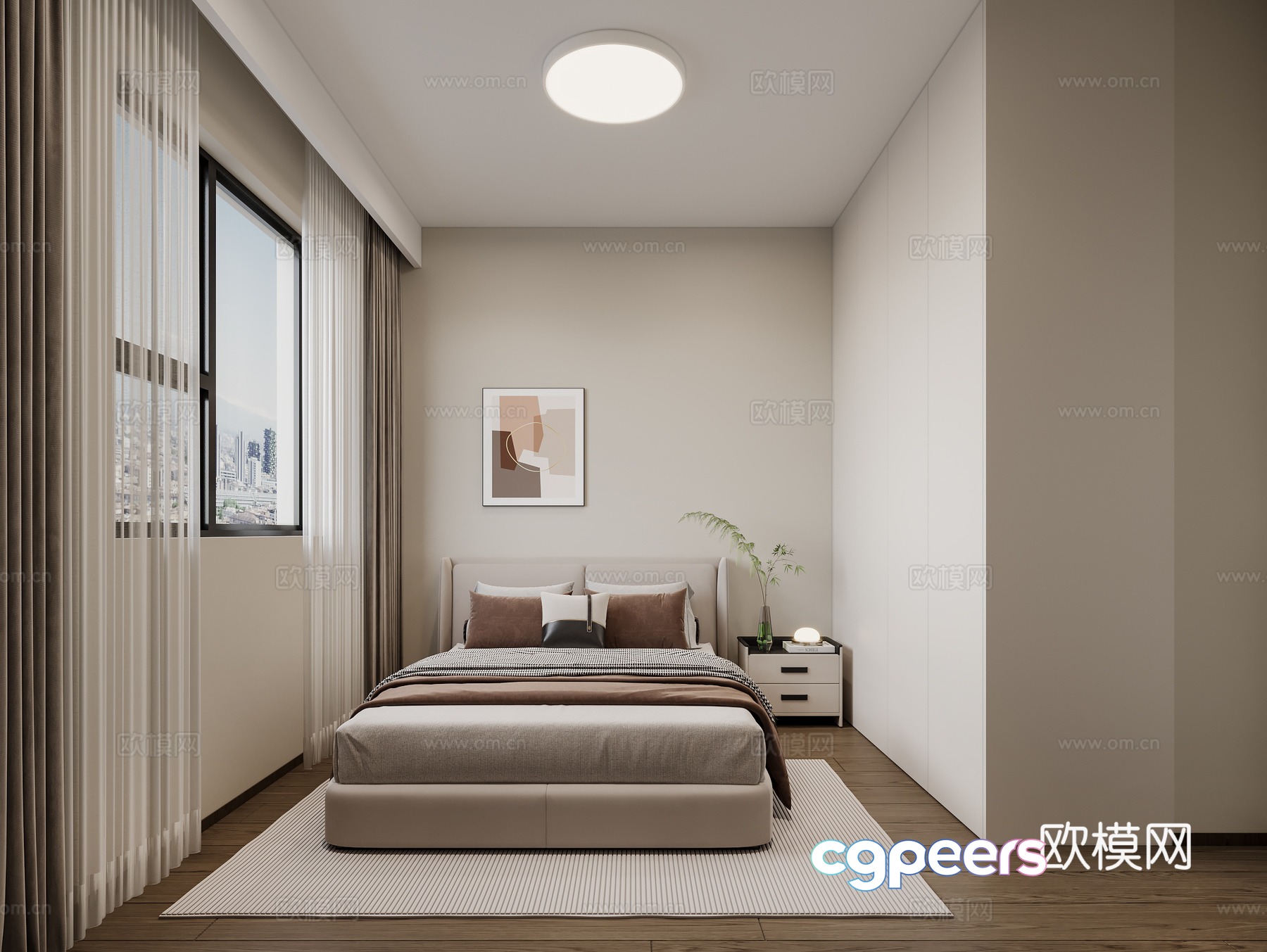 Modern bedroom 3d model Modern bedroom 3d model