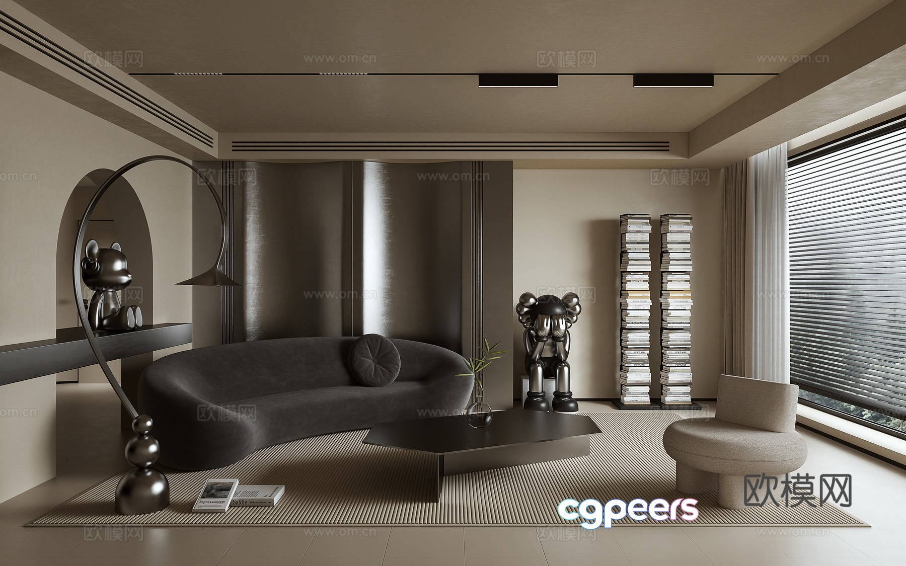 Modern living room 3d model Modern living room 3d model