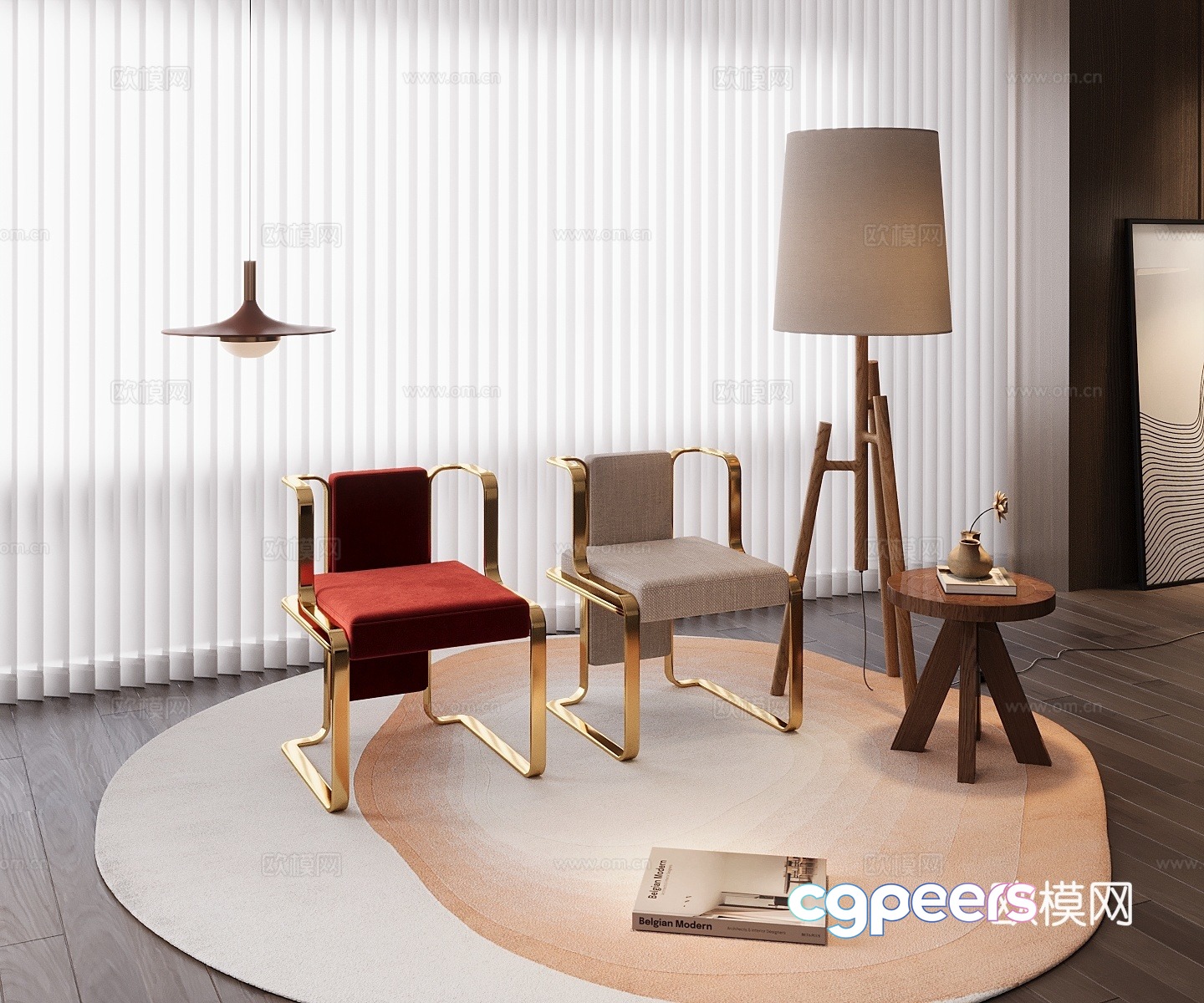 Light luxury single chair 3D model Light luxury single chair 3D model