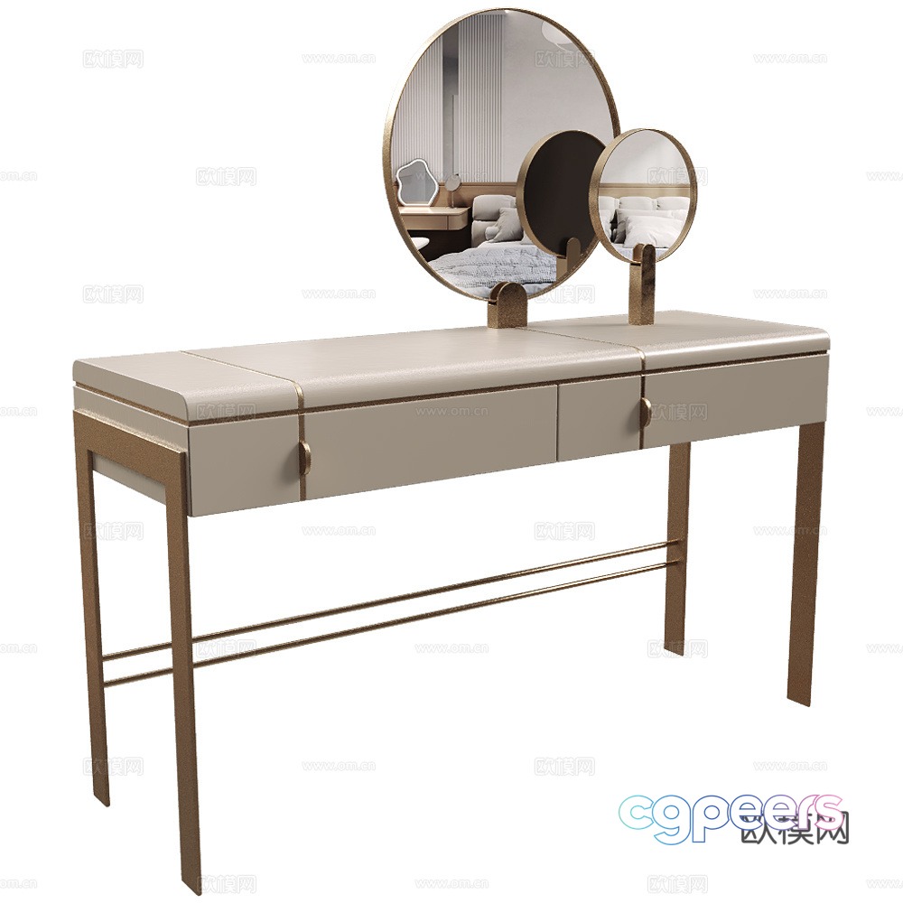 Modern light luxury dressing table 3D model Modern light luxury dressing table 3D model