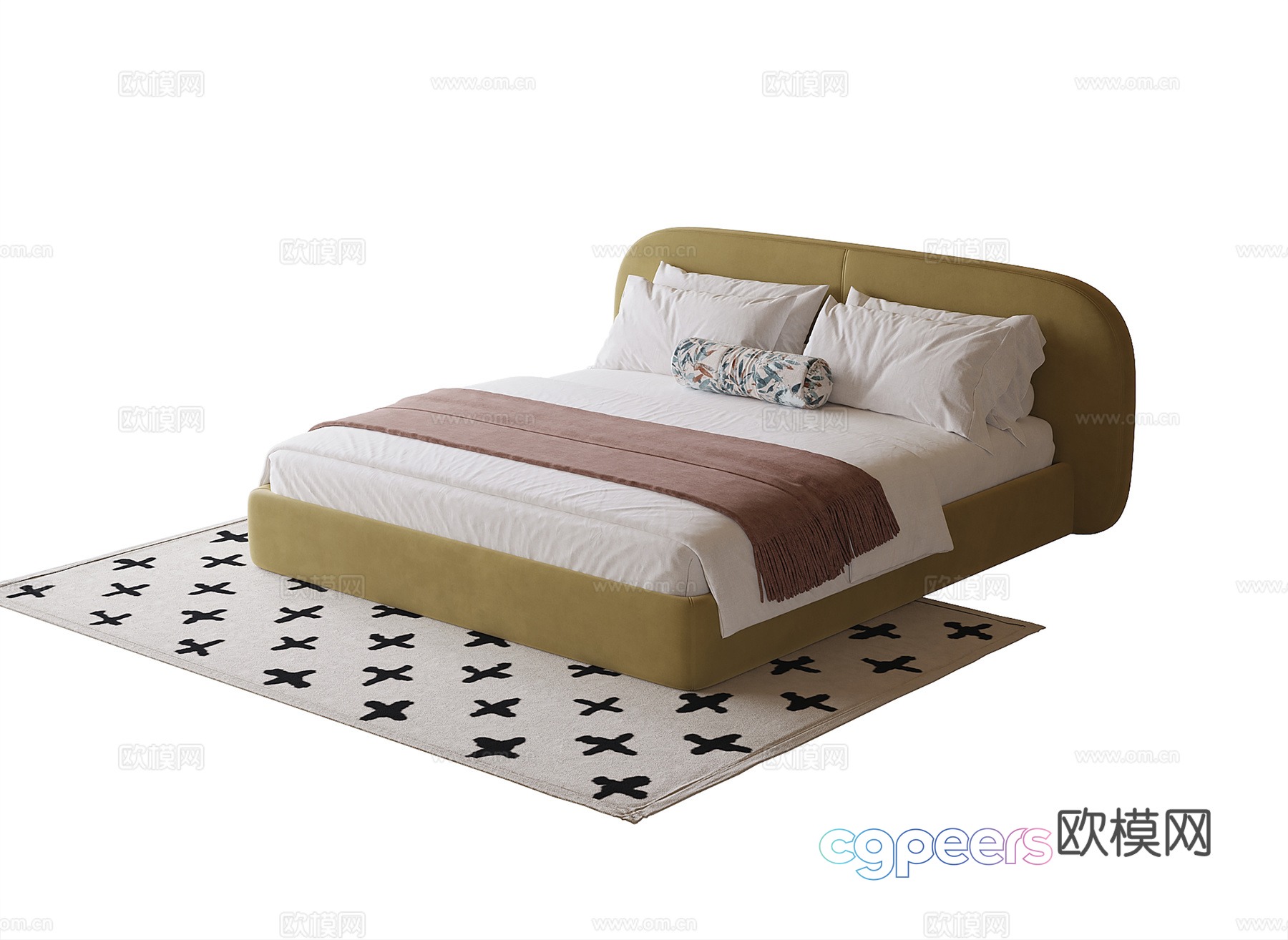 French children’s bed single bed 3d model French children’s bed single bed 3d model