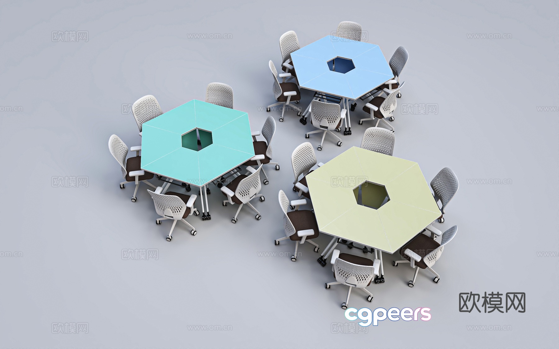 Modern discussion table 3d model Modern discussion table 3d model