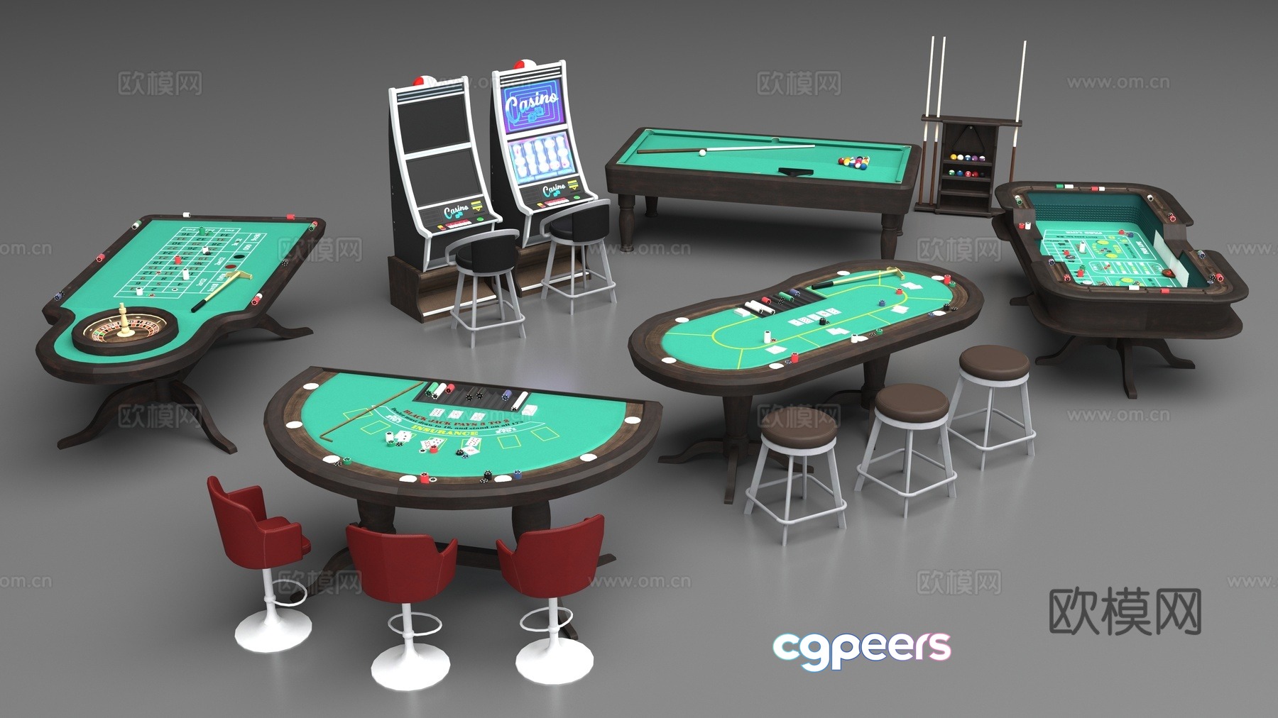 Casino props 3d model Casino props 3d model