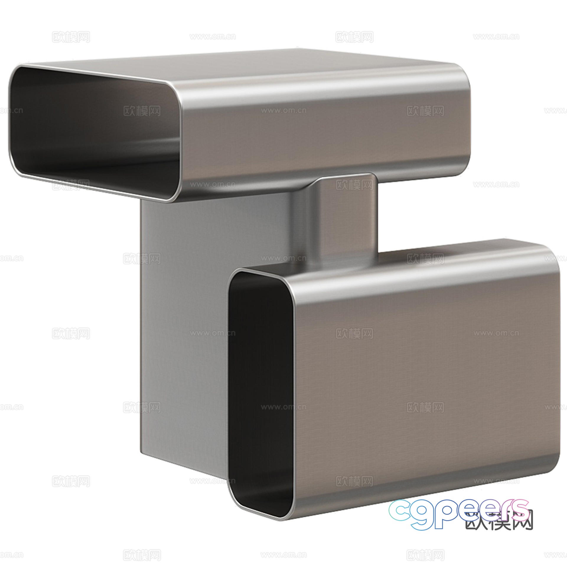 Modern living room corner table side table stainless steel 3D model Modern living room corner table side table stainless steel 3D model