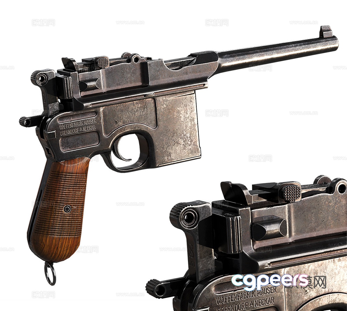 retro pistol classical pistol vintage pistol 3d model retro pistol classical pistol vintage pistol 3d model
