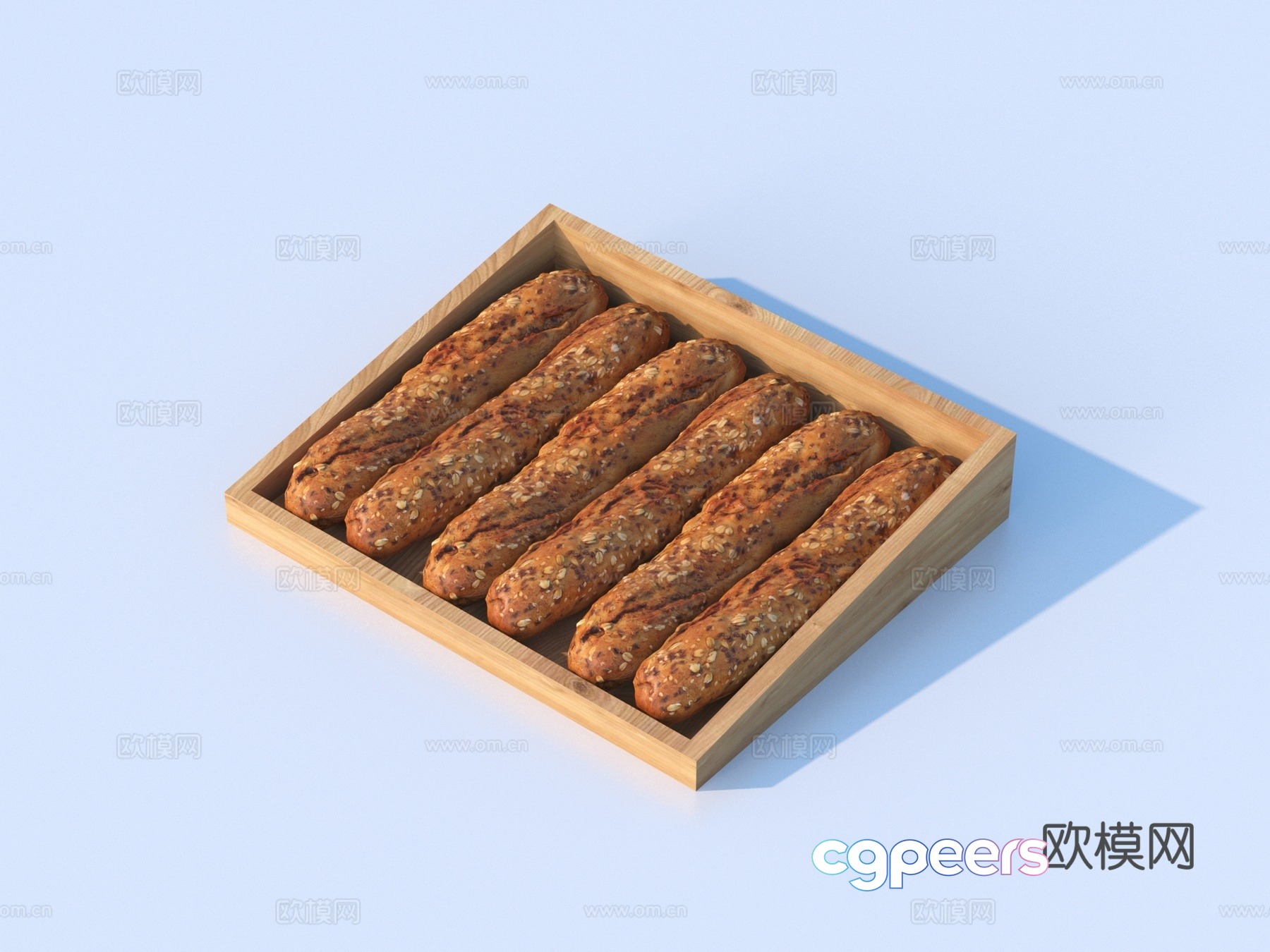 Bread Tray Kitchenware 3d Model Bread Tray Kitchenware 3d Model