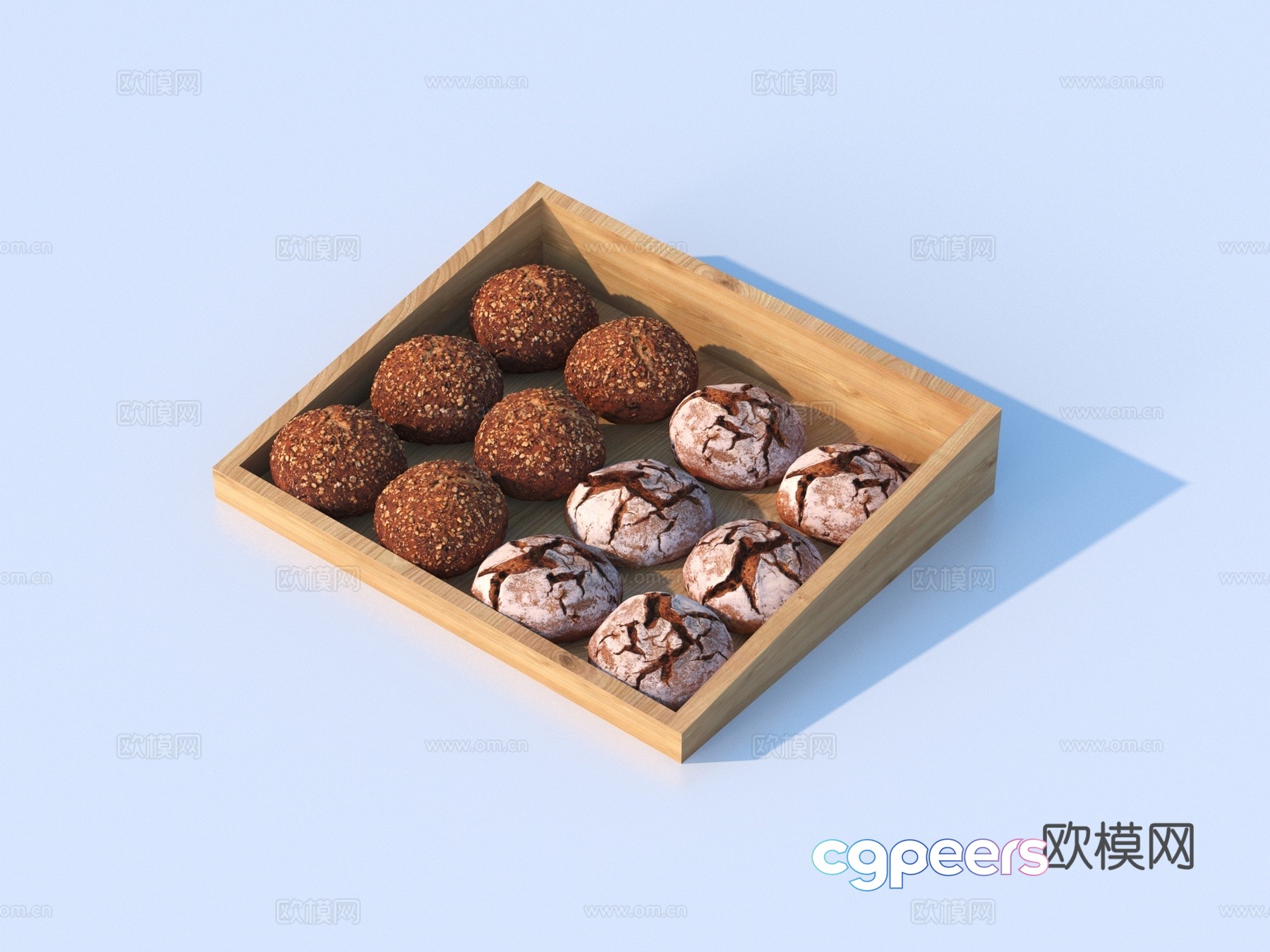 Bread Tray Kitchenware 3d Model Bread Tray Kitchenware 3d Model