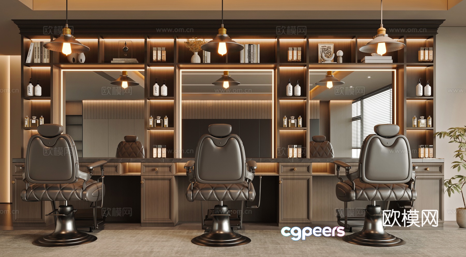 Barber shop 3d model Barber shop 3d model
