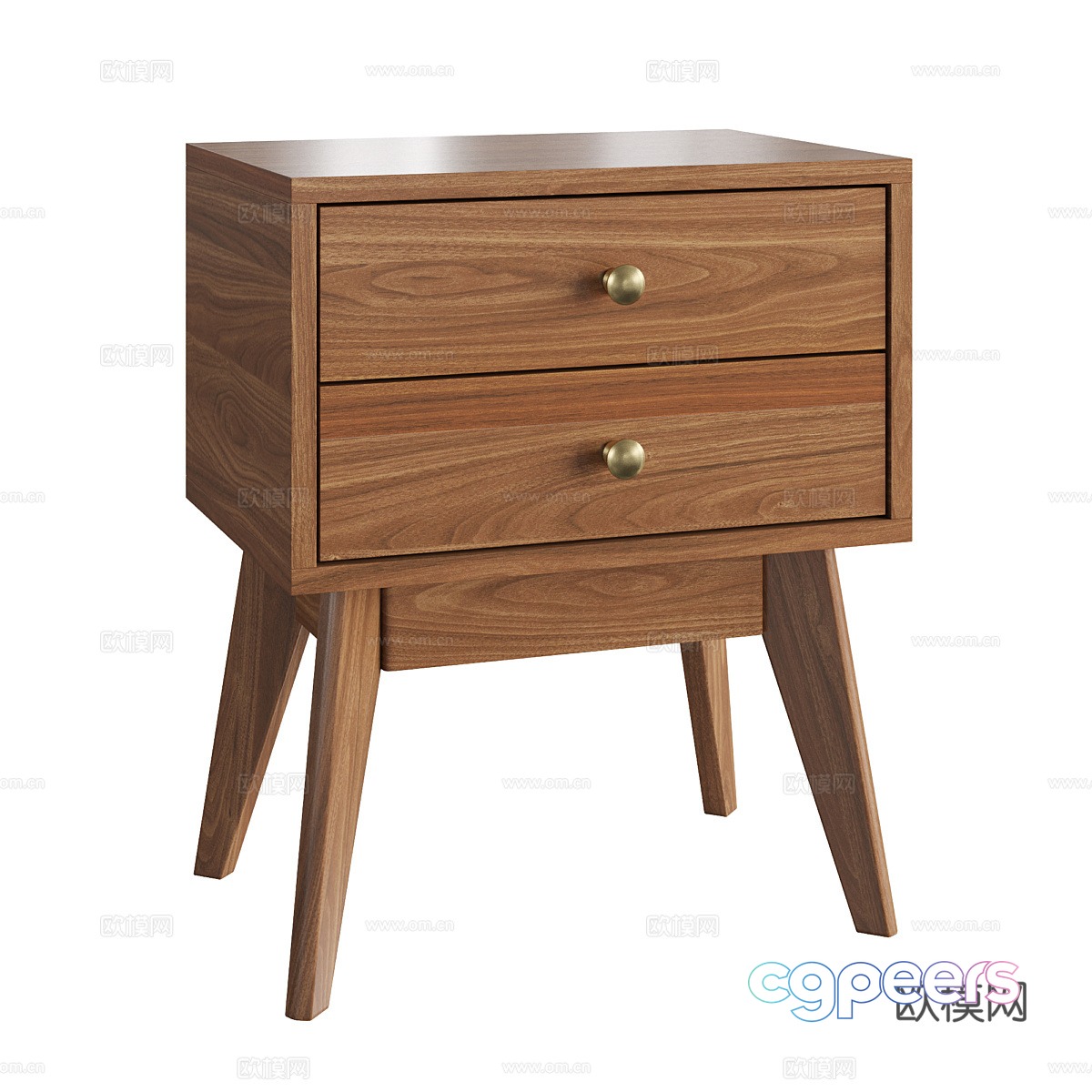 Modern Nordic log bedside table 3d model Modern Nordic log bedside table 3d model
