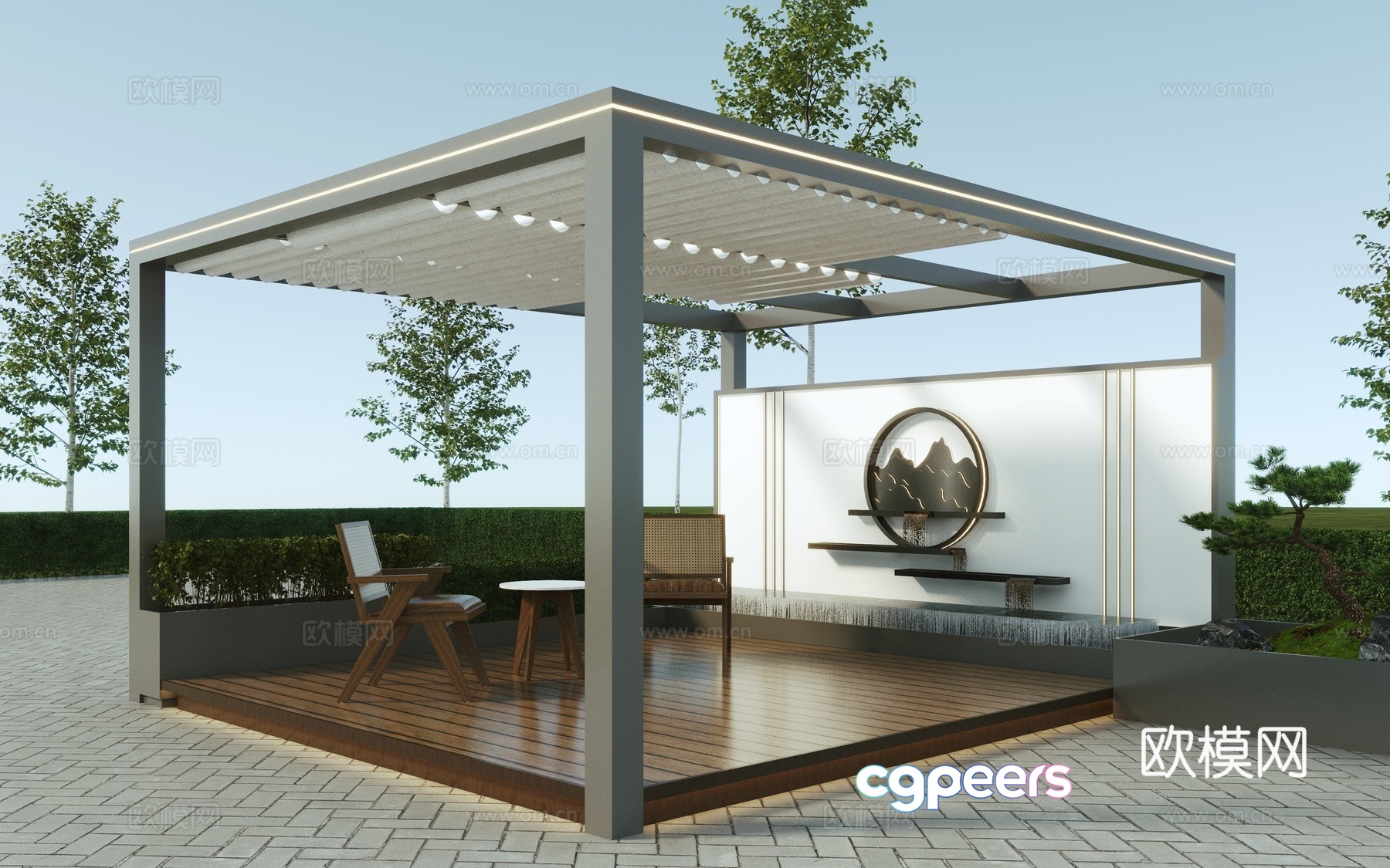 Modern minimalist corridor frame_Metal corridor frame_Garden corridor frame 3D model