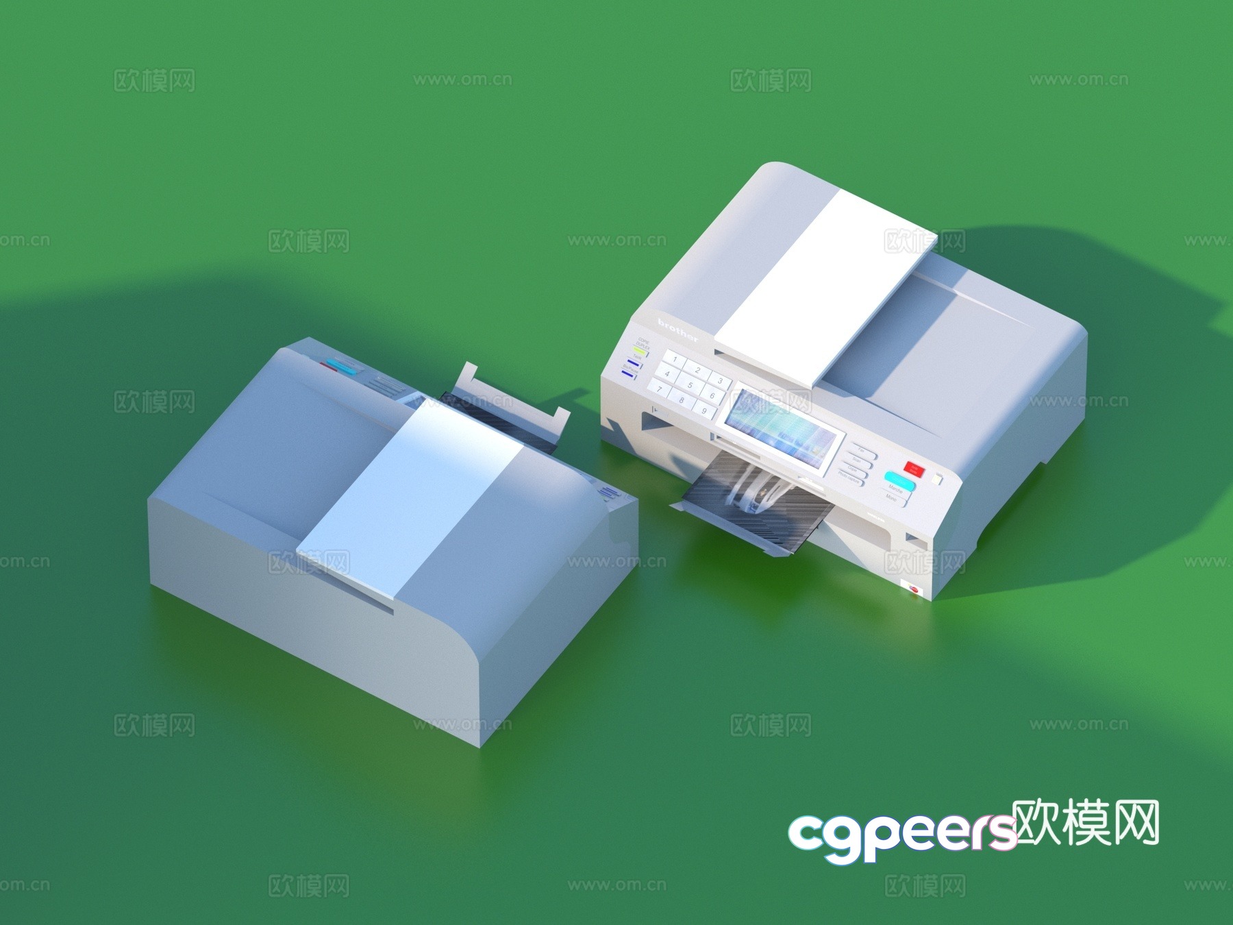 Printer, copier, scanner, office equipment 3d model Printer, copier, scanner, office equipment 3d model