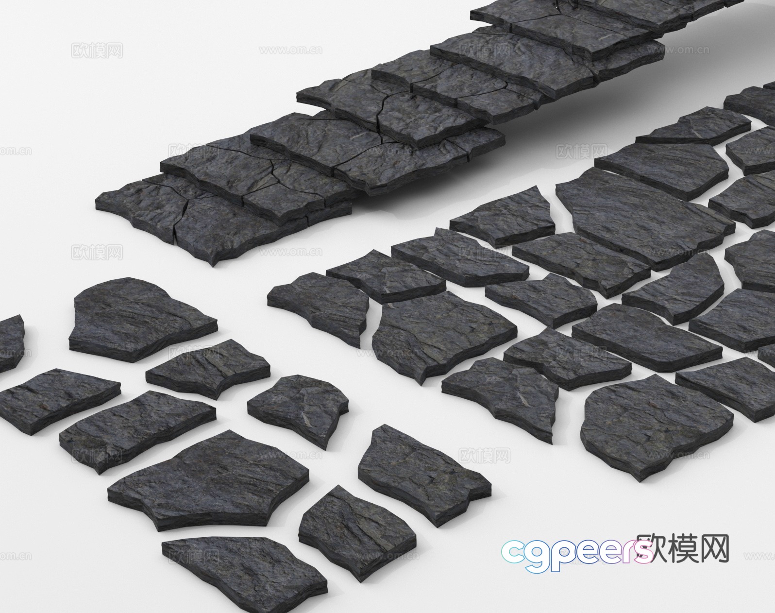 Tingbu Sketch Stone Road Stone Step 3D Model Tingbu Sketch Stone Road Stone Step 3D Model