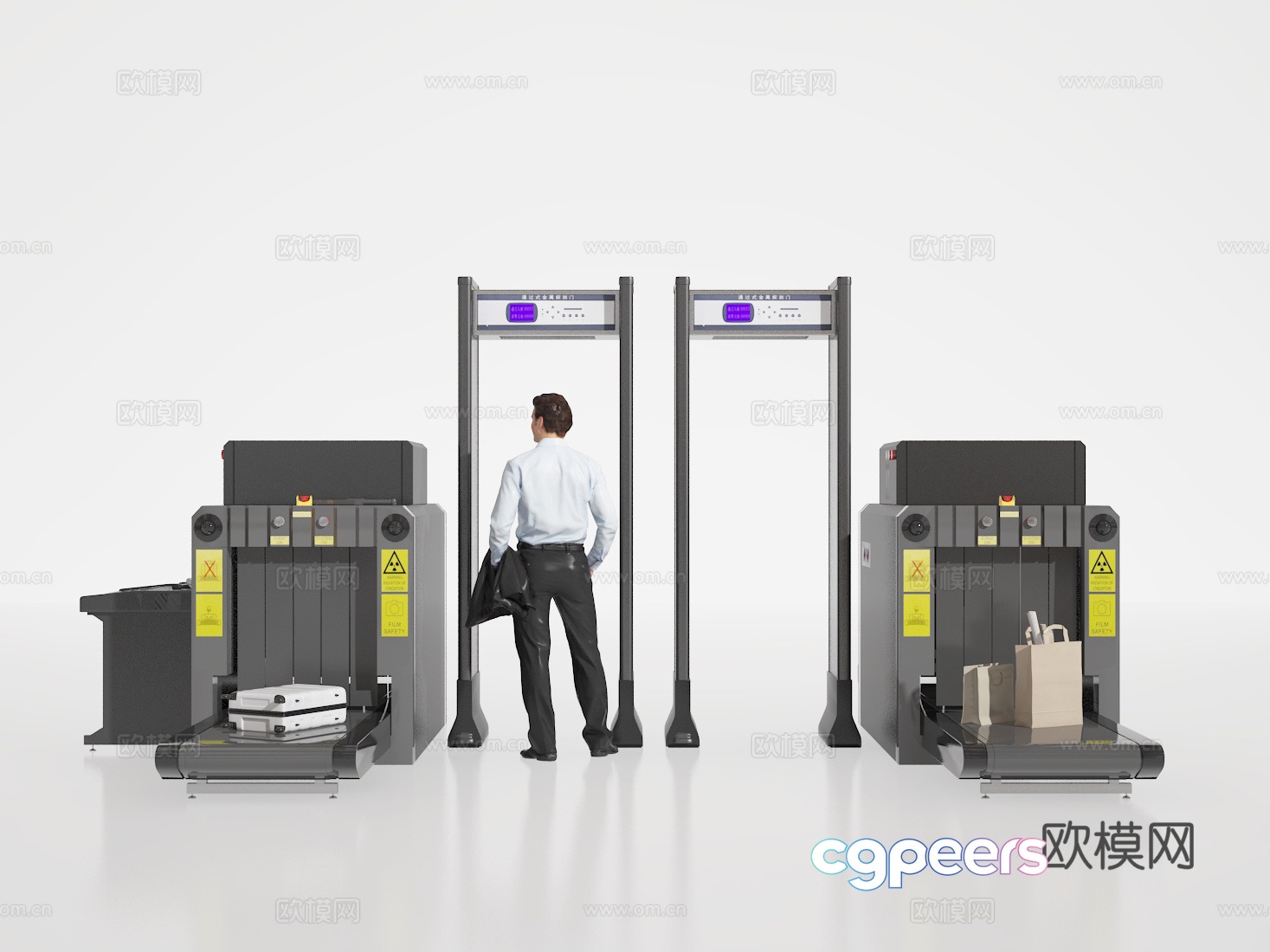 Security checkpoint 3d model Security checkpoint 3d model