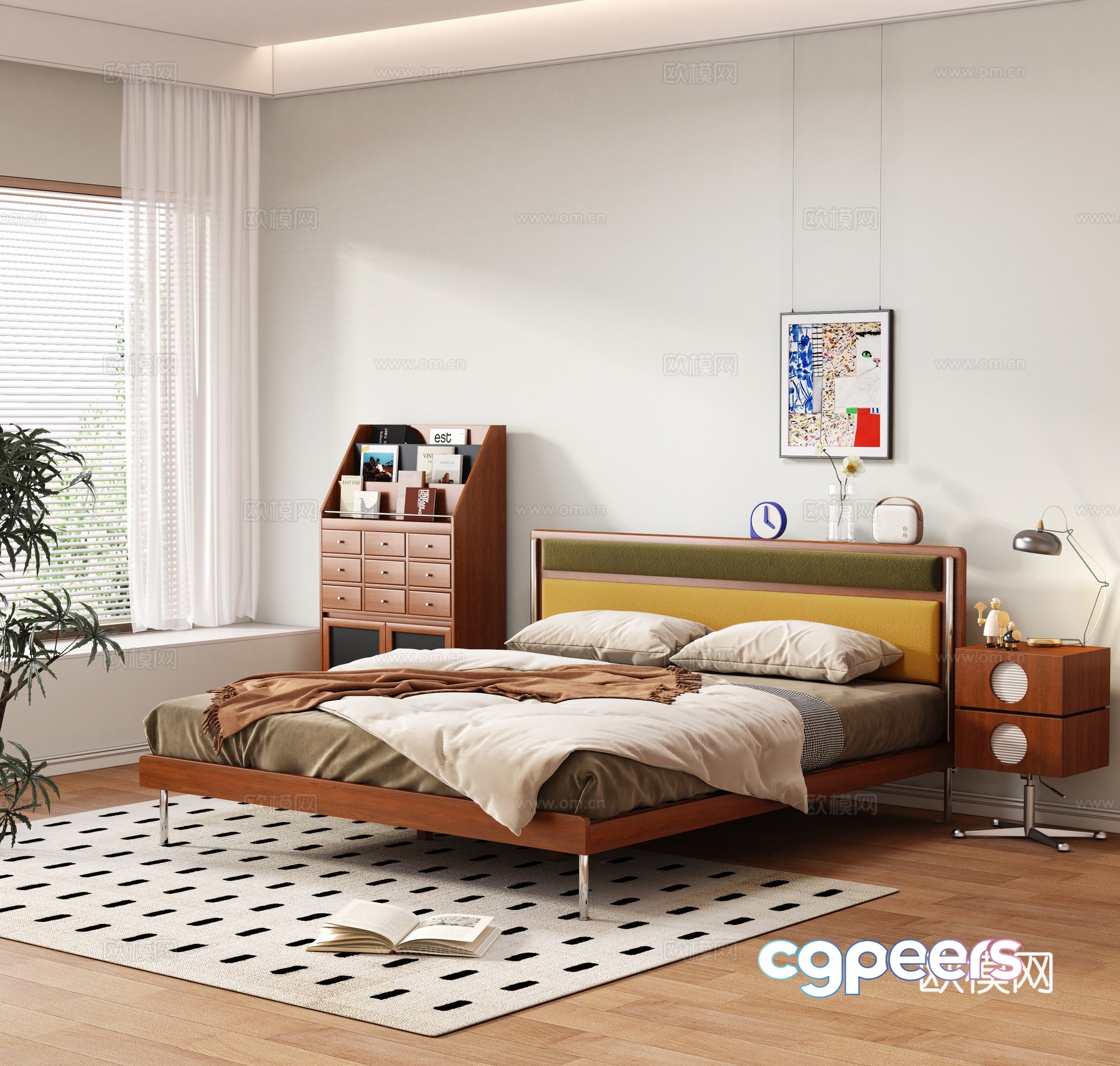 Modern medieval double bed Master bedroom bed Modern medieval double bed Solid wood bedside table Solid wood double 3D model Modern medieval double bed Master bedroom bed Modern medieval double bed Solid wood bedside table Solid wood double 3D model