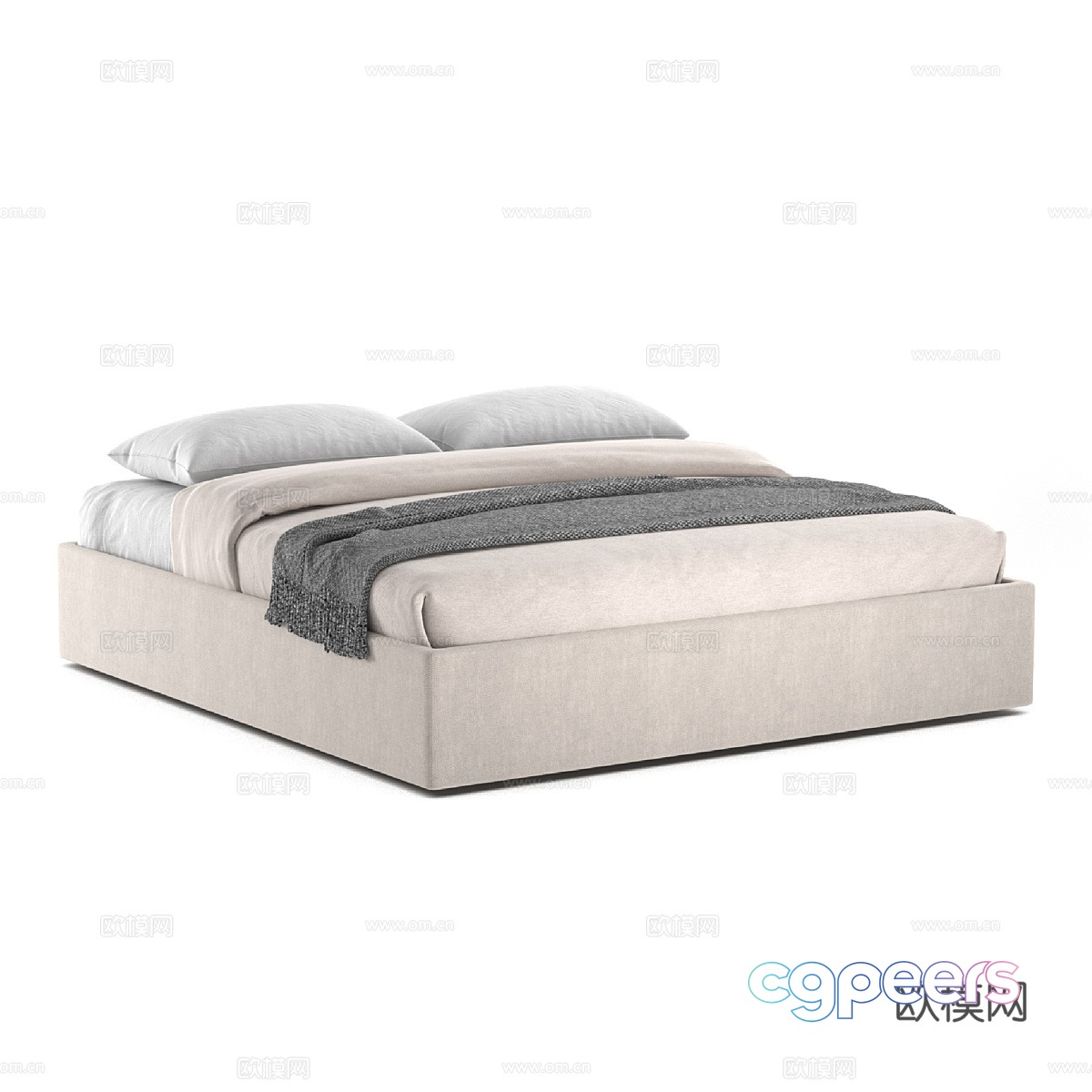 Modern simple double bed Double bed Simple bed Pillow 3D model Modern simple double bed Double bed Simple bed Pillow 3D model