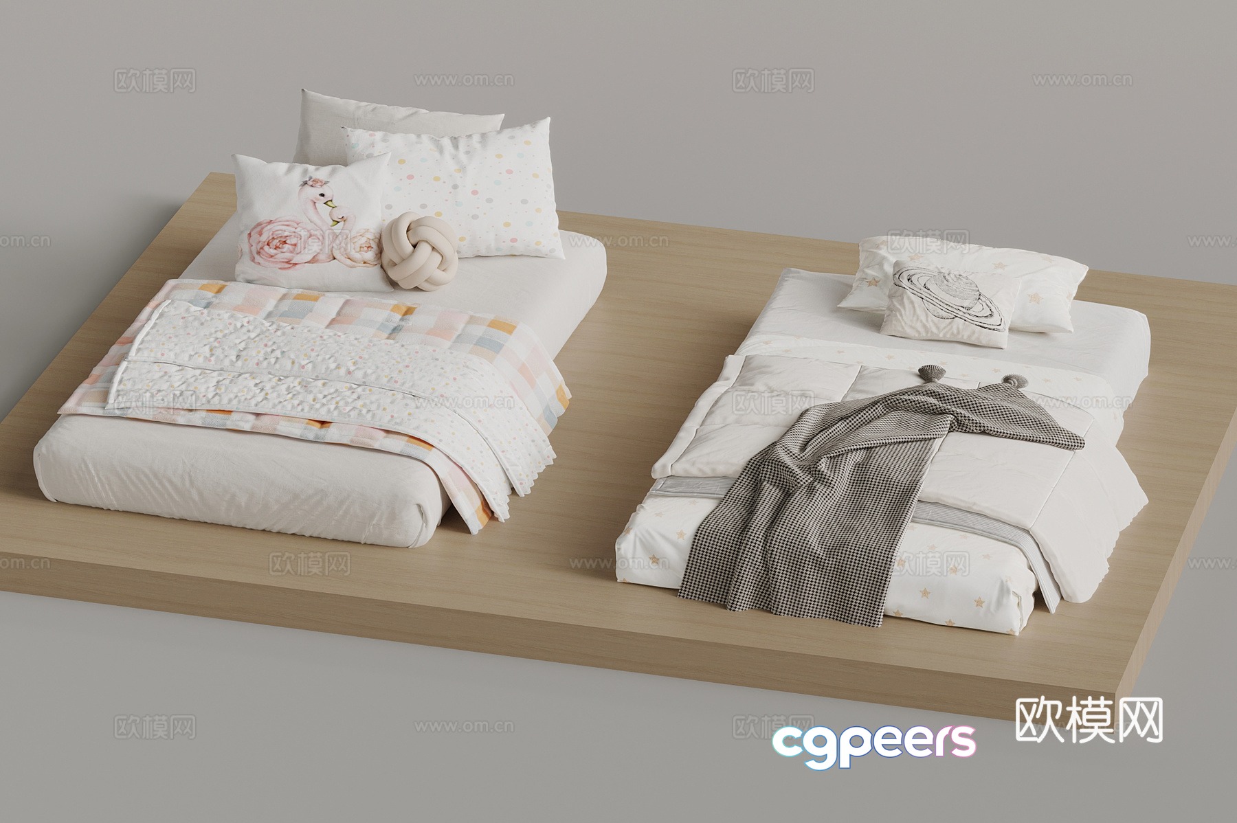 Other beds Modern double bed Bedding 3d model Other beds Modern double bed Bedding 3d model