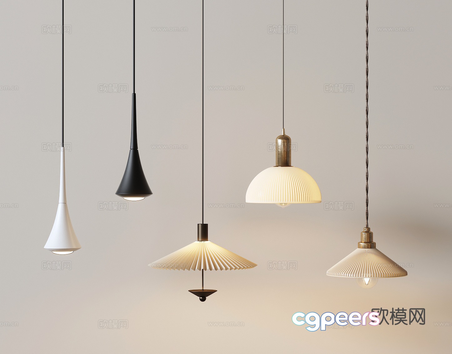 Modern small chandeliers 3d model Modern small chandeliers 3d model