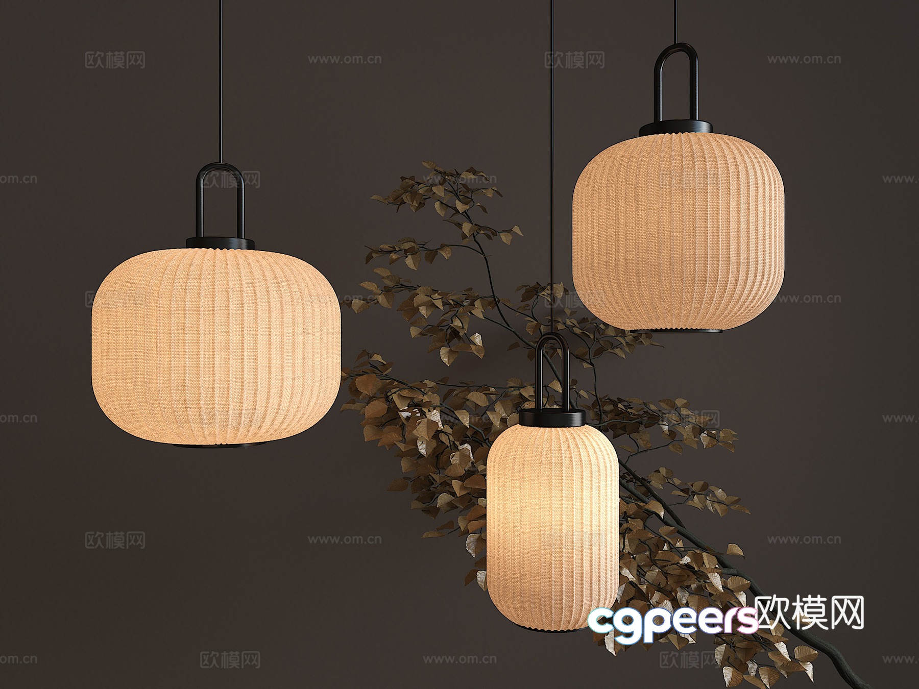 New Chinese style small chandelier lantern 3d model New Chinese style small chandelier lantern 3d model