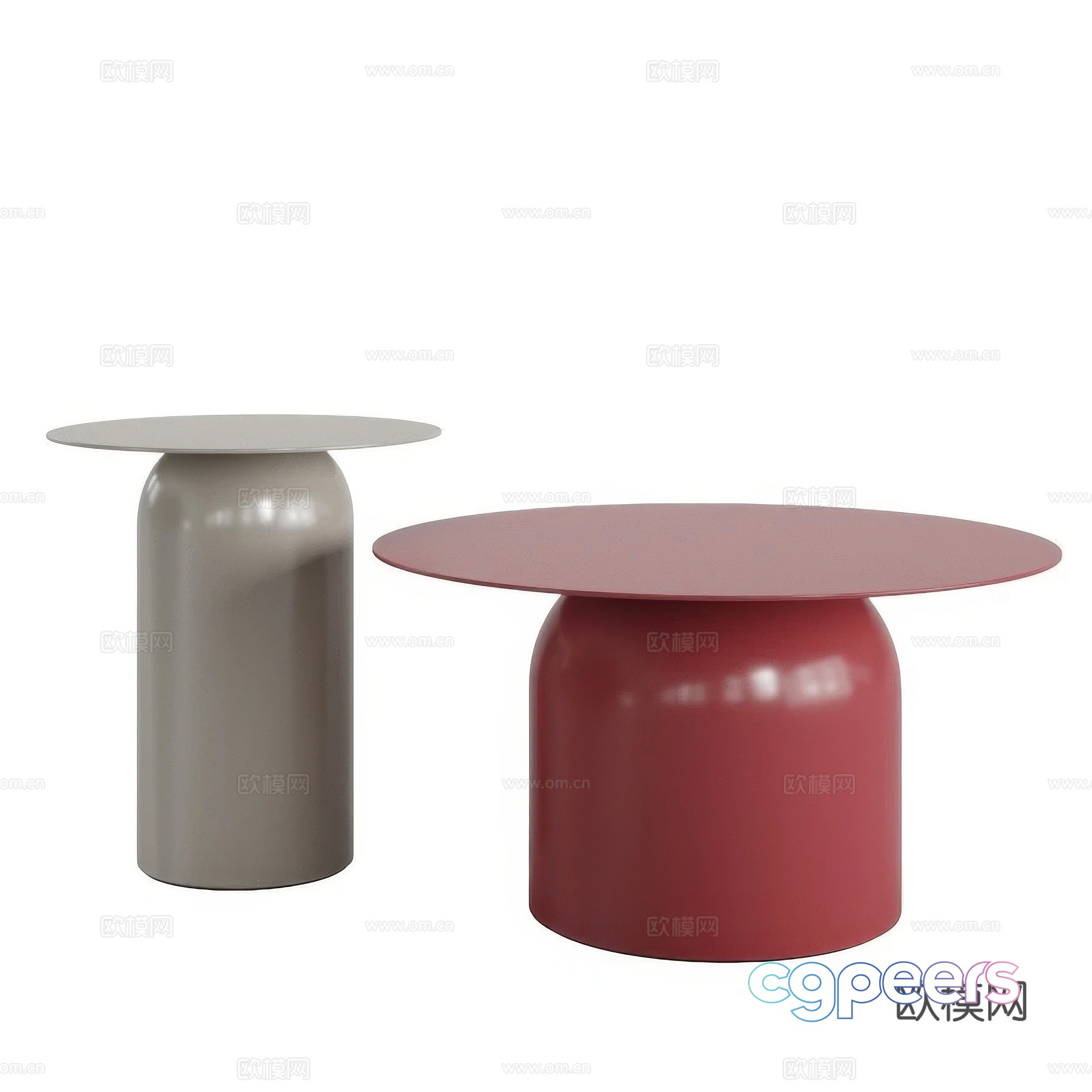 Modern minimalist metal round coffee table 3D model Modern minimalist metal round coffee table 3D model