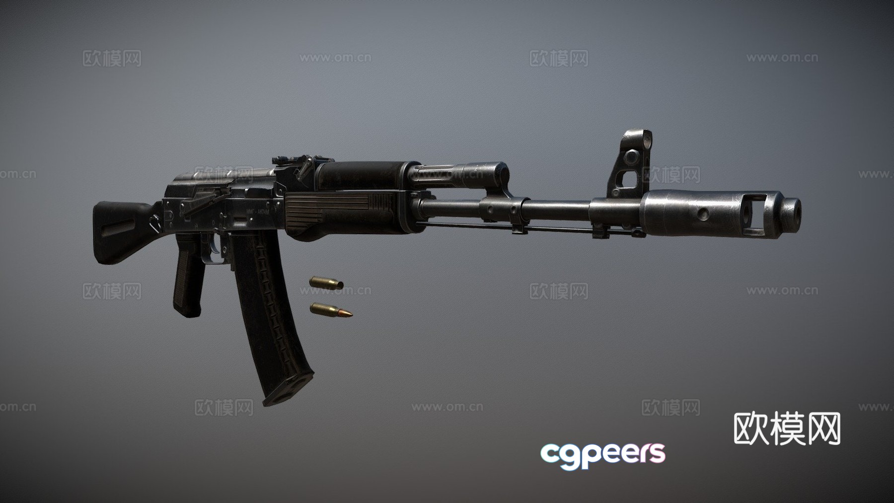 AK74m3d model AK74m3d model