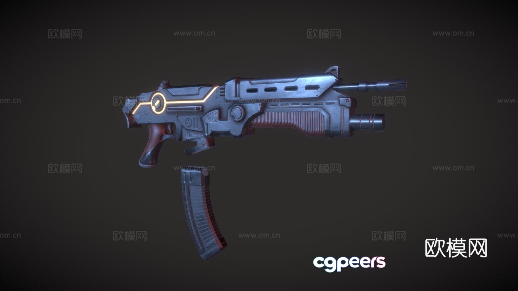 Sci-Fi Gun II 3d model Sci-Fi Gun II 3d model