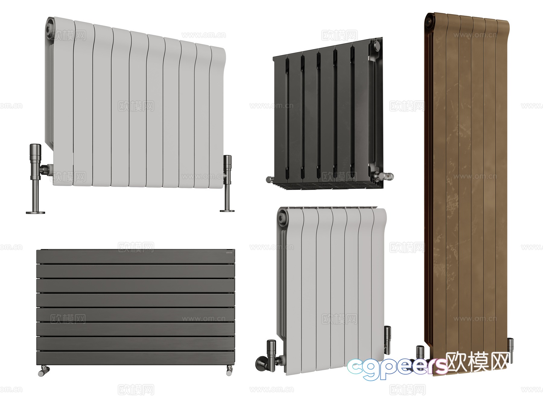 Modern radiator Heating pipe 3d model Modern radiator Heating pipe 3d model