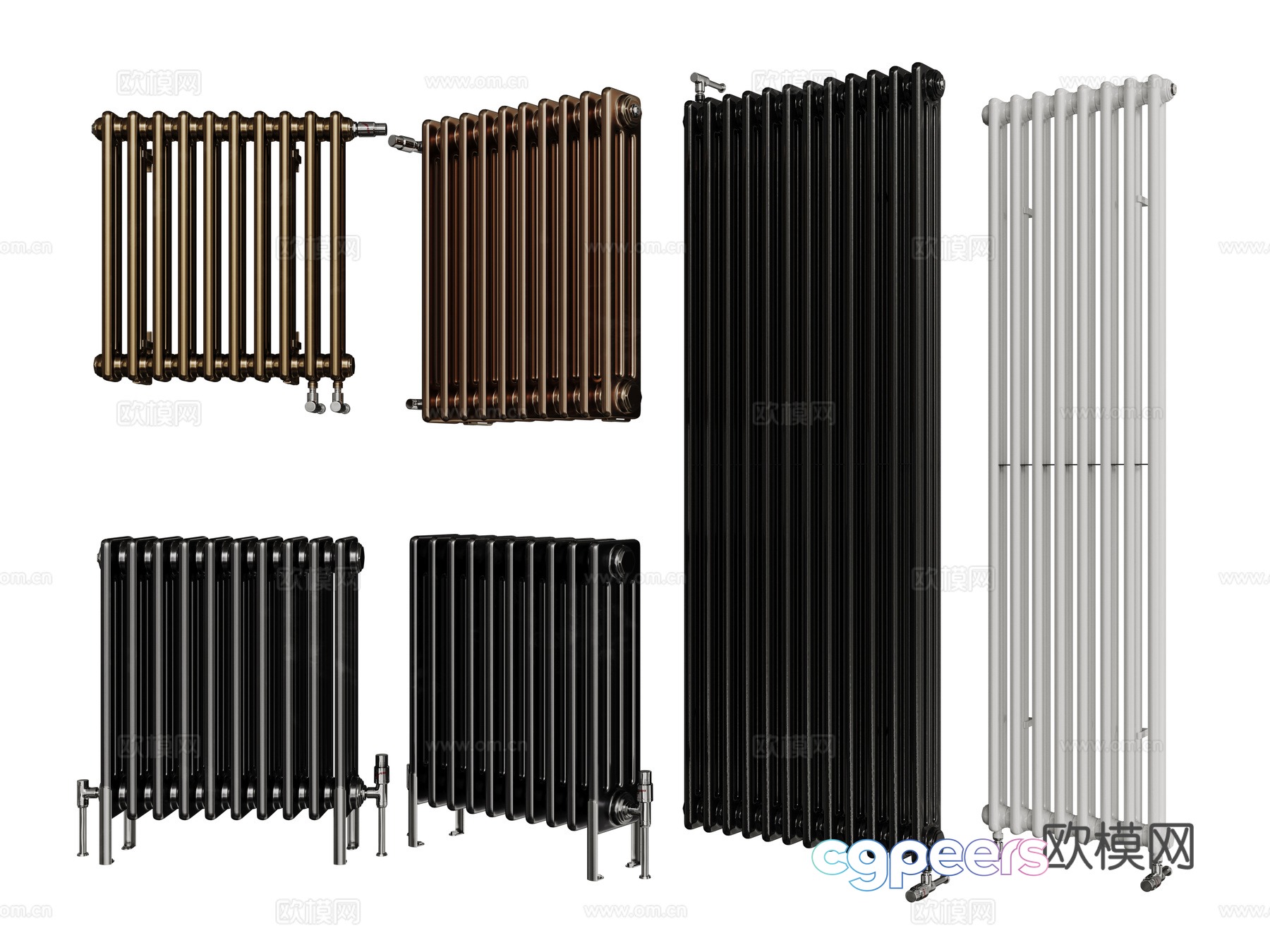 Modern radiator Heating pipe 3d model Modern radiator Heating pipe 3d model