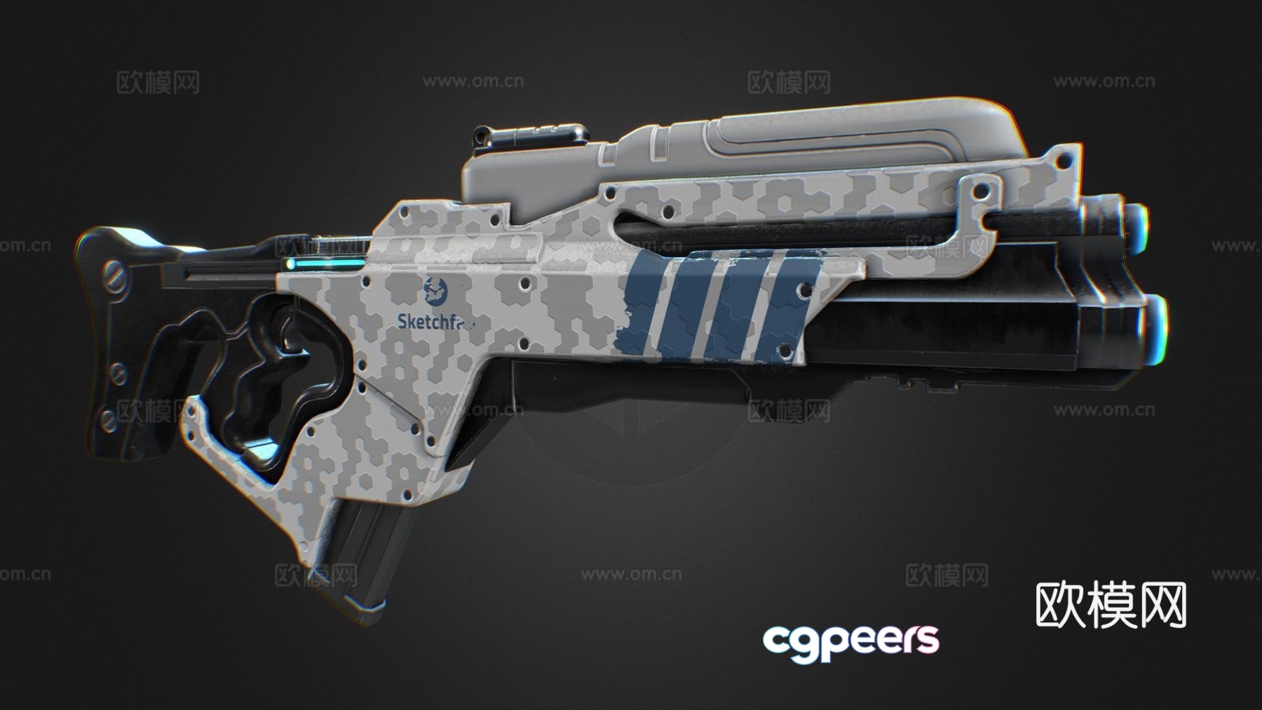Mass Effect Assault Rifle - 8 Hour Challenge 3d model Mass Effect Assault Rifle - 8 Hour Challenge 3d model