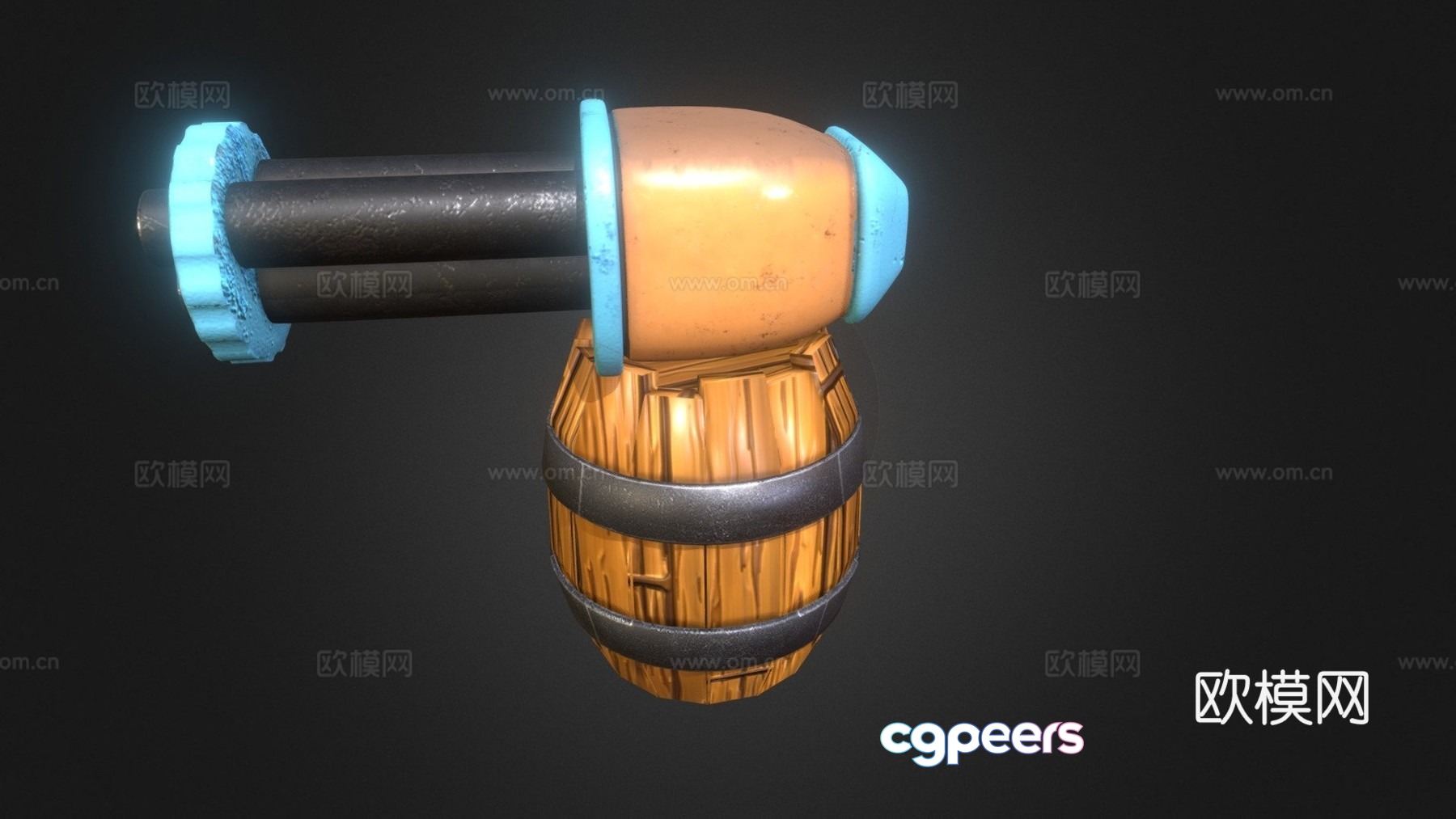 Cartoon turret 3d model Cartoon turret 3d model