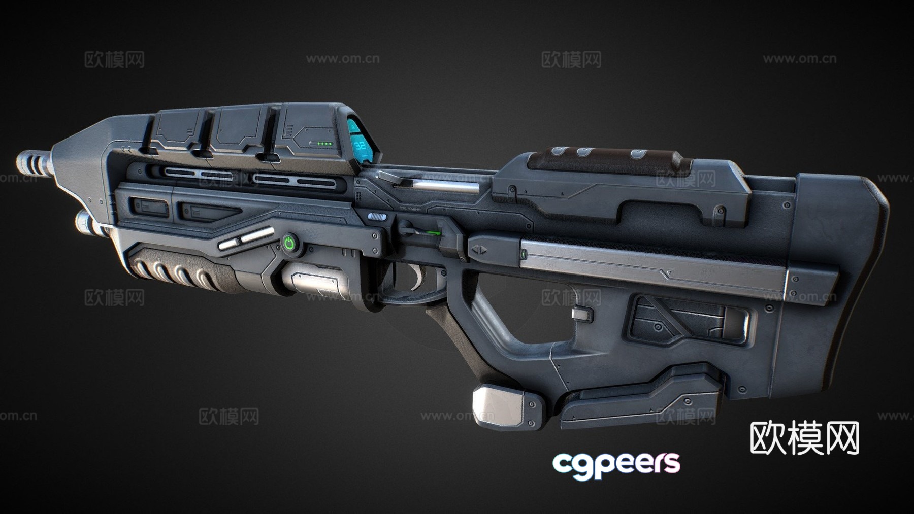 Halo - Assault Rifle 3d model Halo - Assault Rifle 3d model