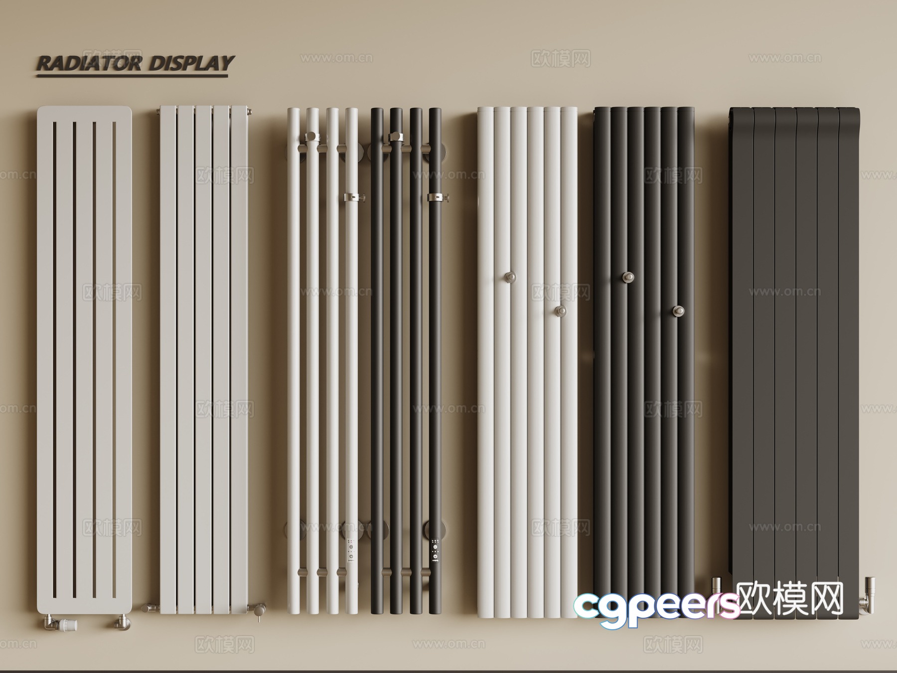 Modern radiator Heating pipe 3d model Modern radiator Heating pipe 3d model