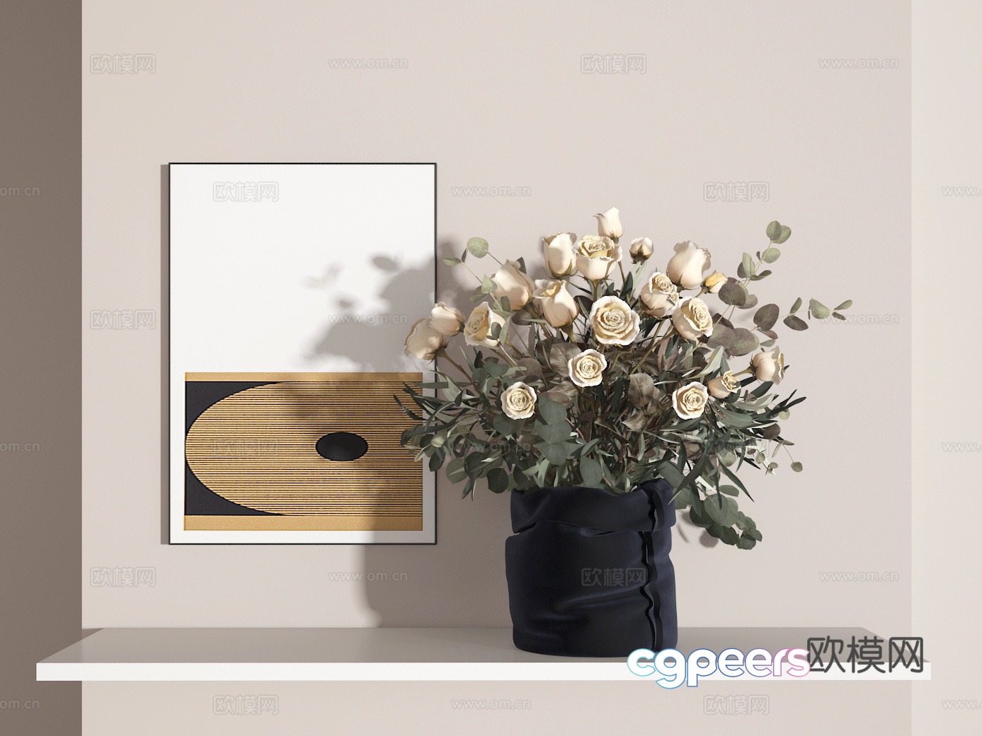 Flower art 3d model Flower art 3d model