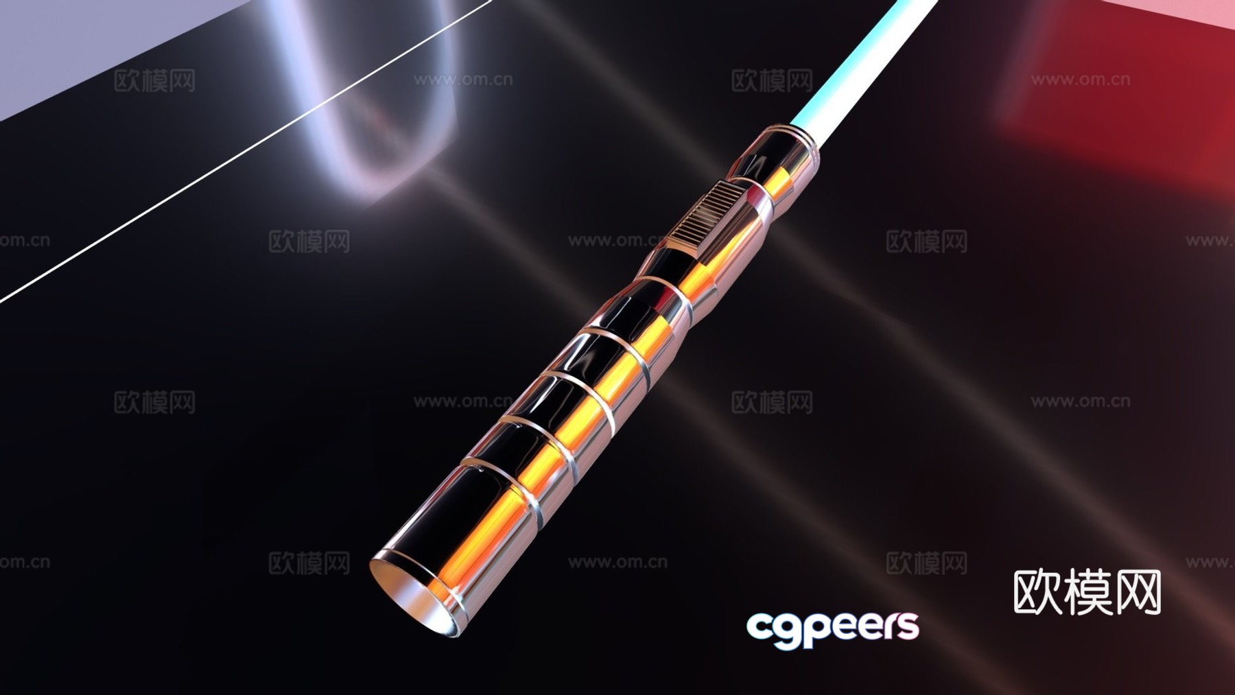 Custom lightsaber 3d model Custom lightsaber 3d model