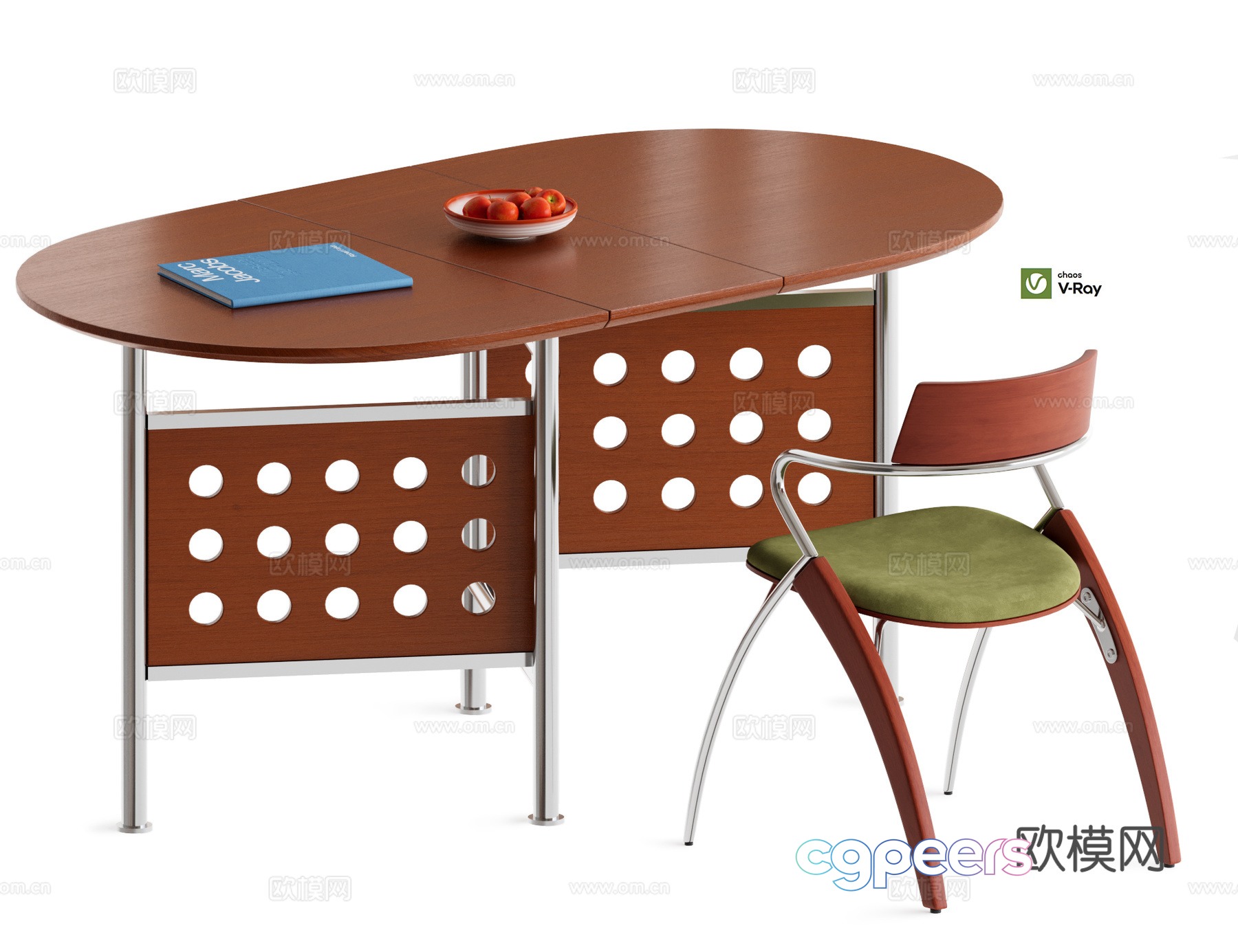 Folding retro dining table 3d model Folding retro dining table 3d model