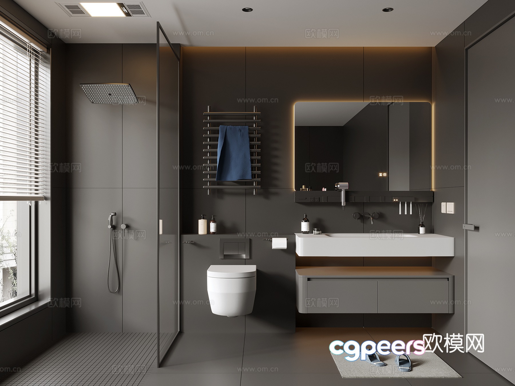 Modern Italian bathroom 3d model Modern Italian bathroom 3d model