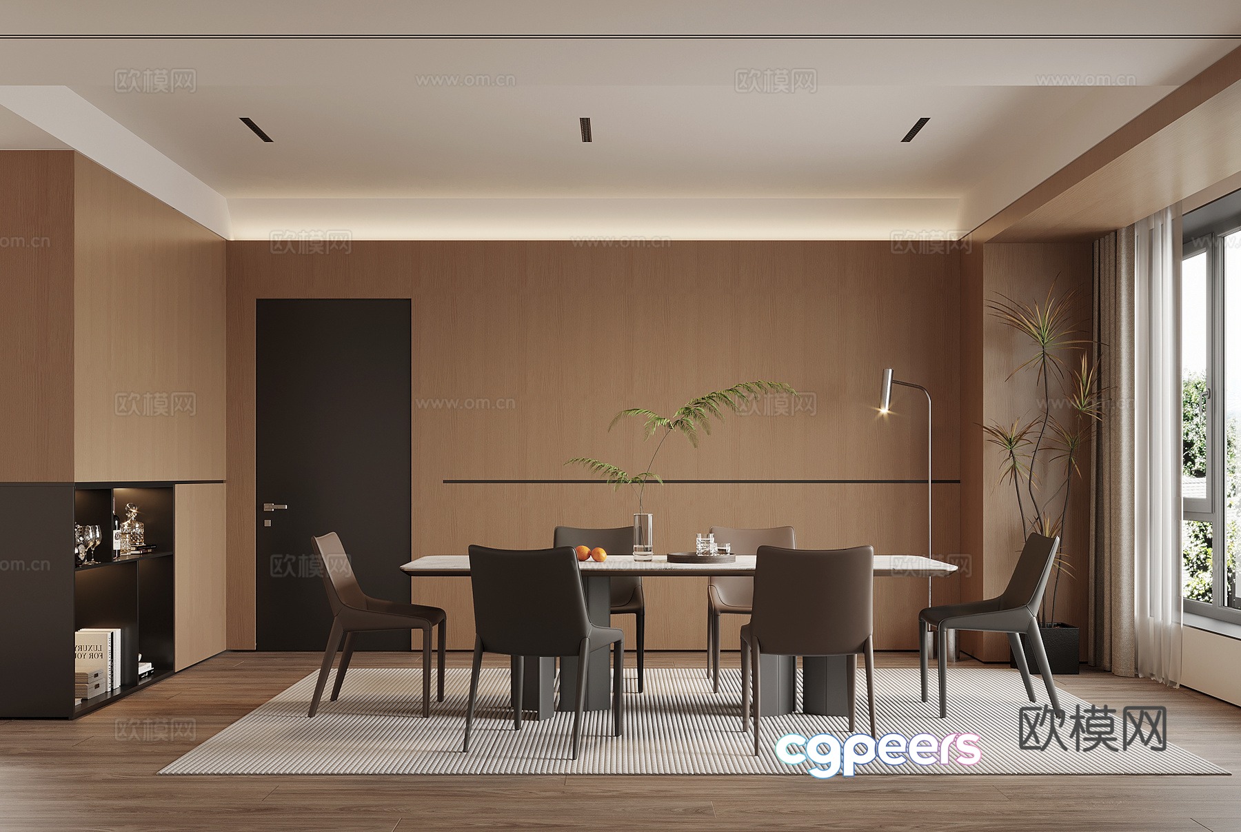 Restaurant Modern Restaurant Dining Table and Chair Combination 3D Model Restaurant Modern Restaurant Dining Table and Chair Combination 3D Model