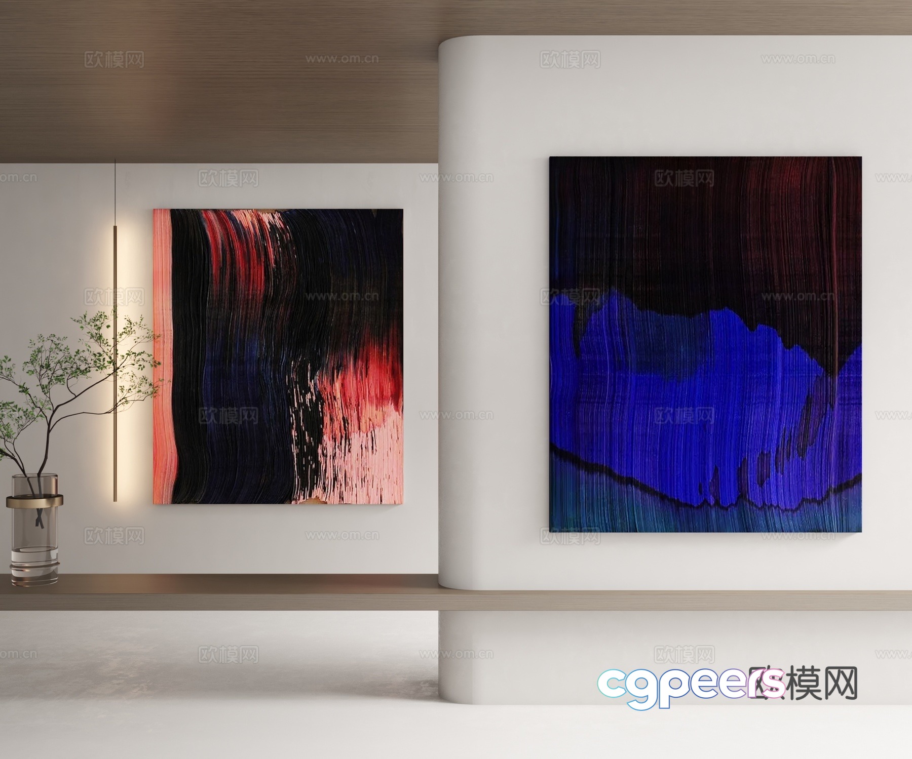 Modern decorative painting 3d model Modern decorative painting 3d model