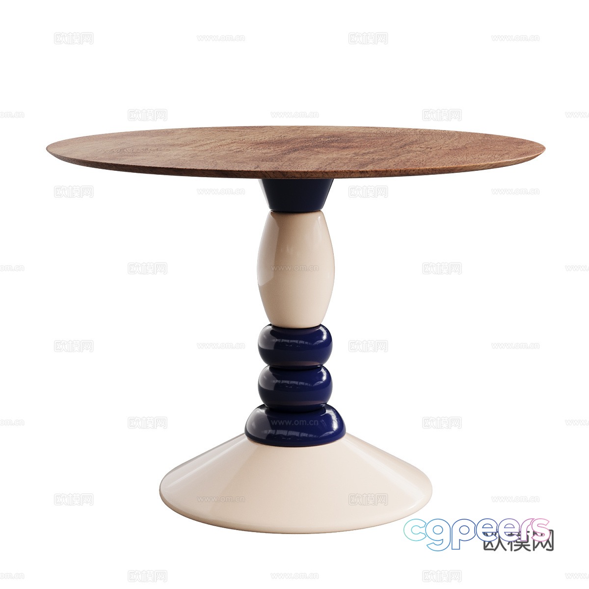 New Chinese coffee table round dining table 3D model New Chinese coffee table round dining table 3D model