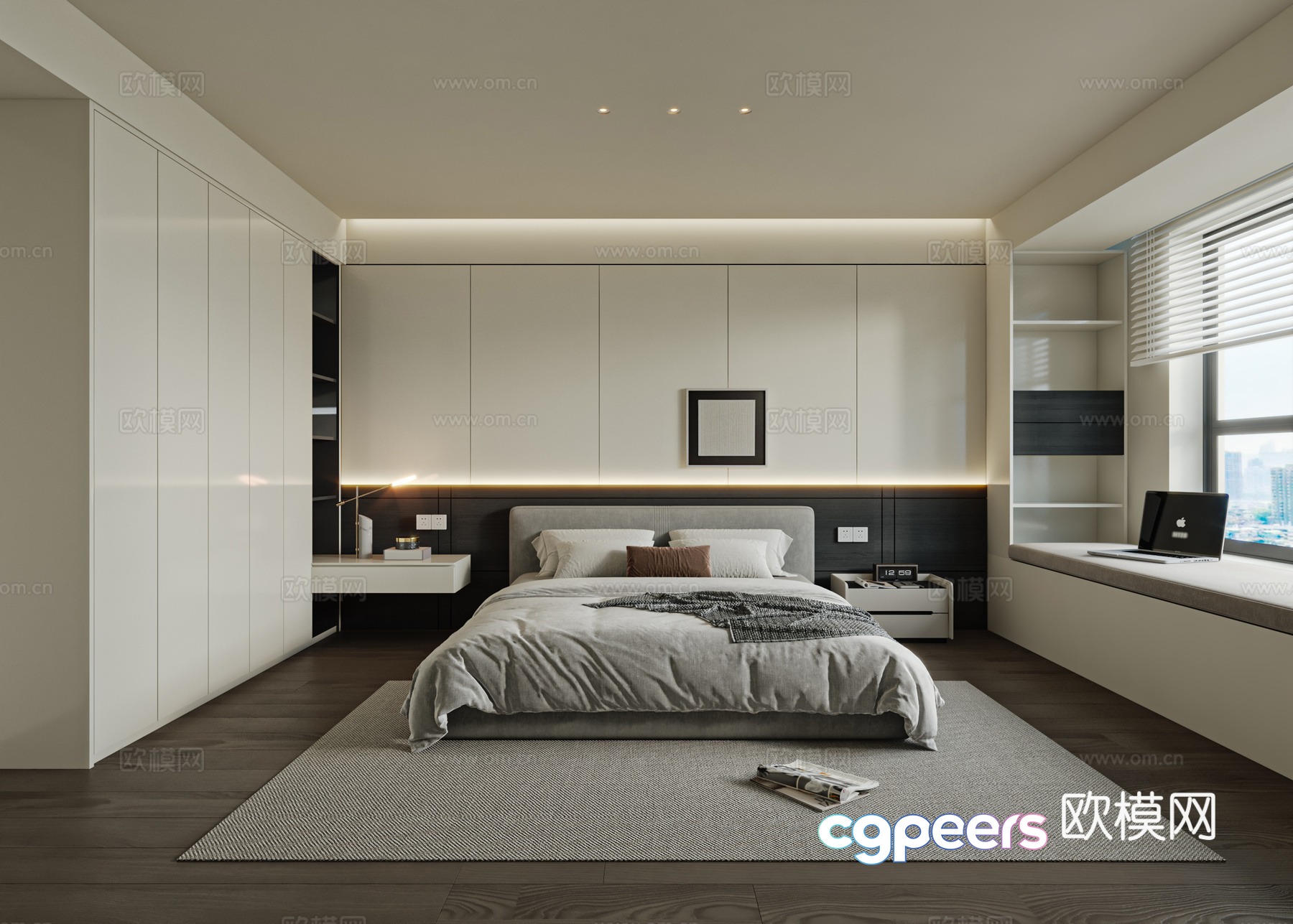 Modern bedroom 3d model Modern bedroom 3d model
