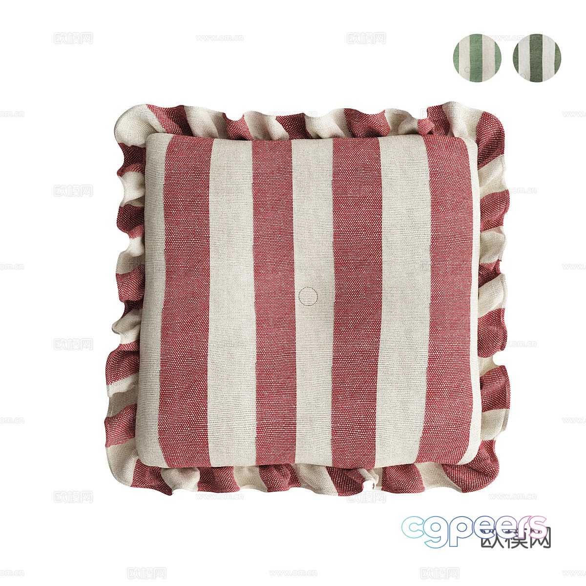 Striped pillow 3d model Striped pillow 3d model