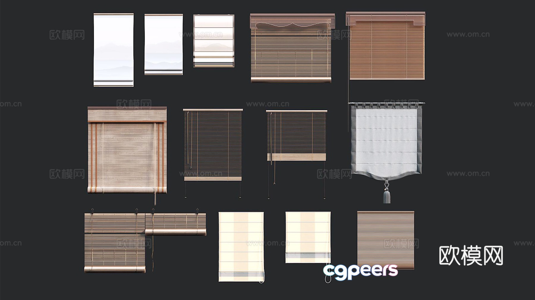 Louver blinds 3d model Louver blinds 3d model