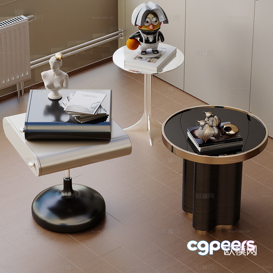 Modern Italian side table light luxury Italian side table metal side table special-shaped side table corner table round side table 3D model Modern Italian side table light luxury Italian side table metal side table special-shaped side table corner table round side table 3D model