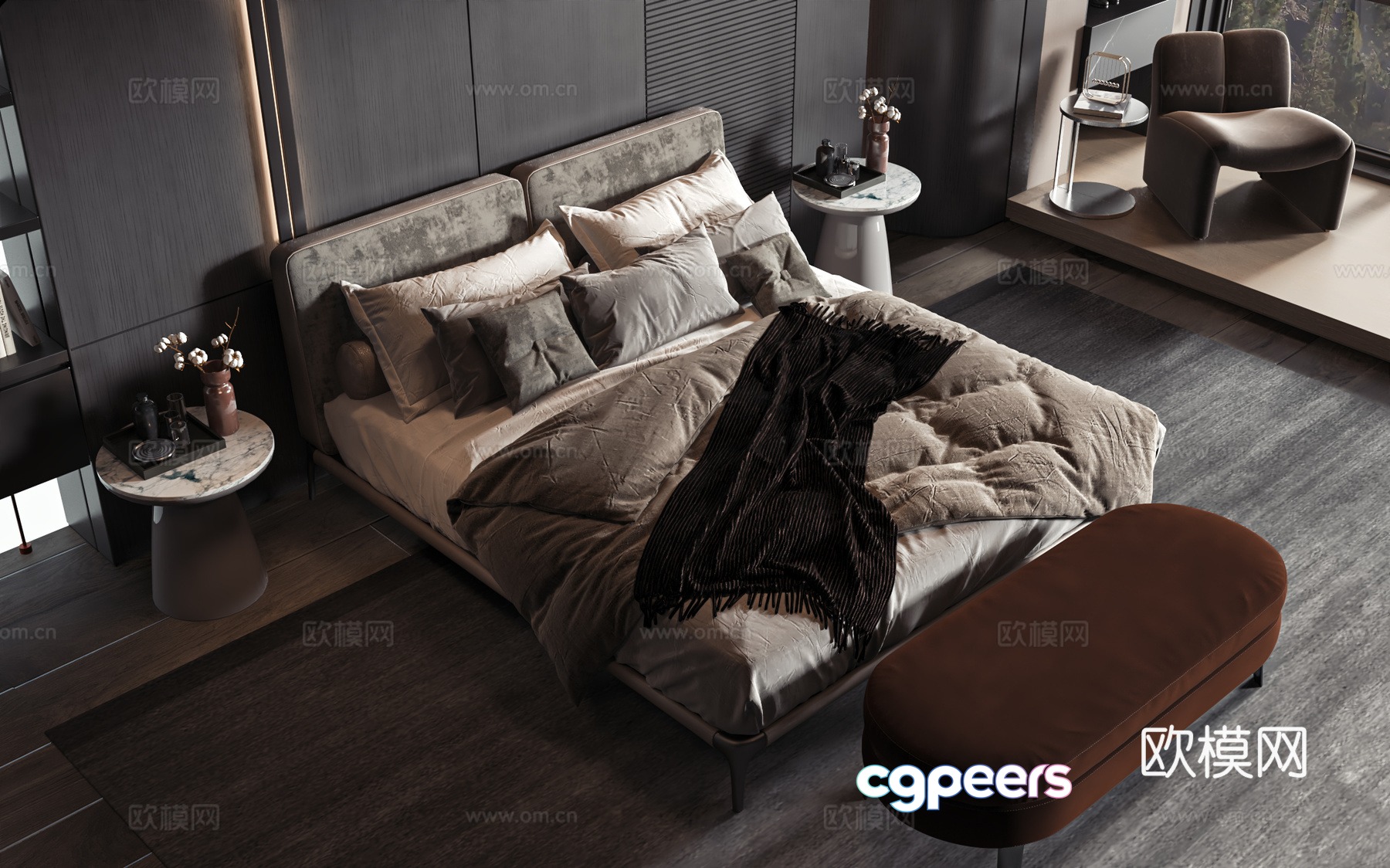 Modern style product bed 3d model Modern style product bed 3d model
