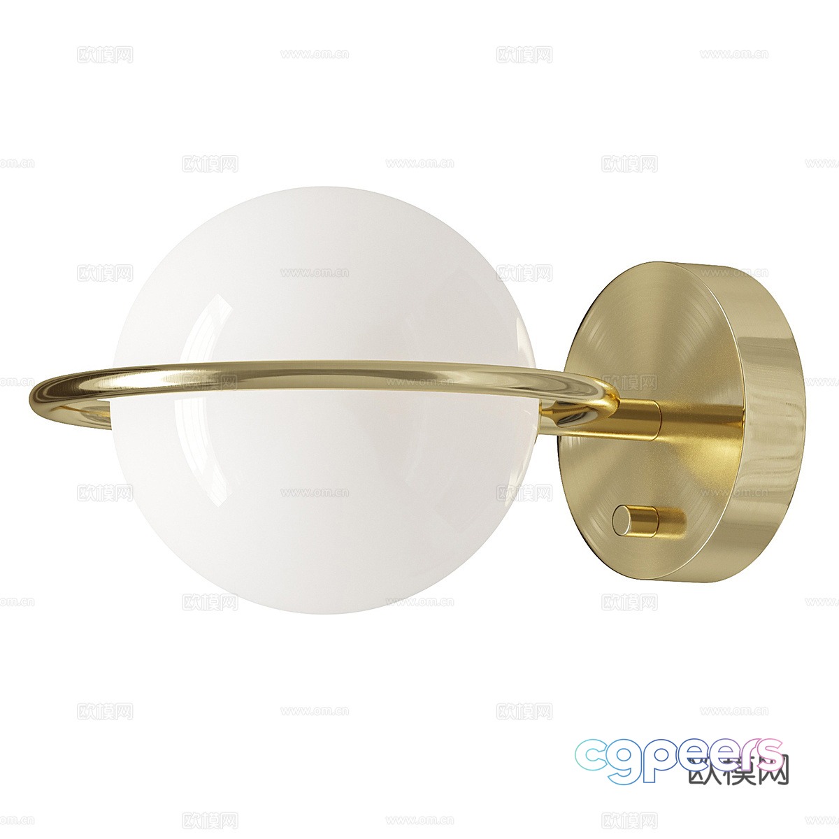 Modern light luxury minimalist spherical wall lamp 3D model Modern light luxury minimalist spherical wall lamp 3D model